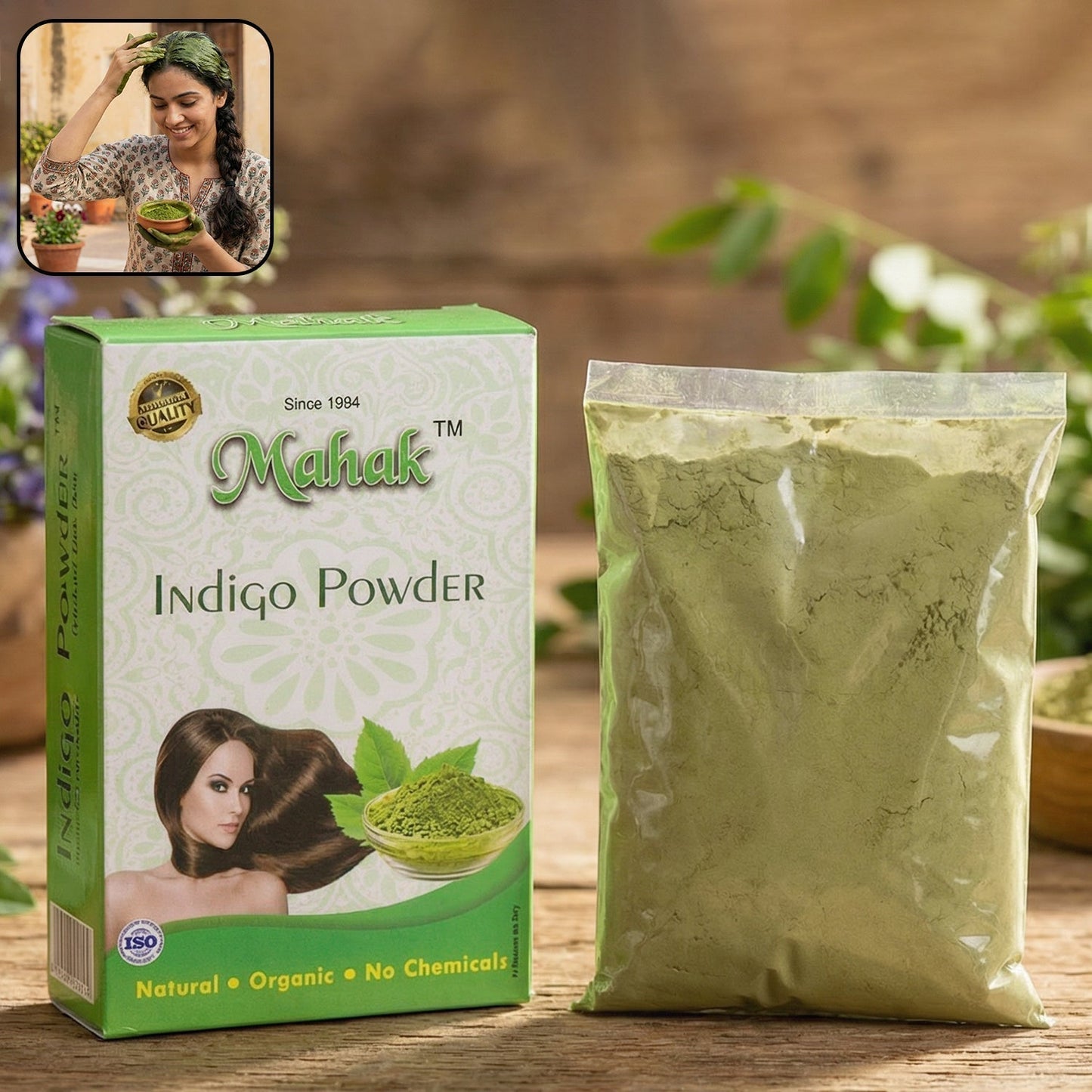 Natural Indigo Powder for Traditional Hair Care Ð 80 gm