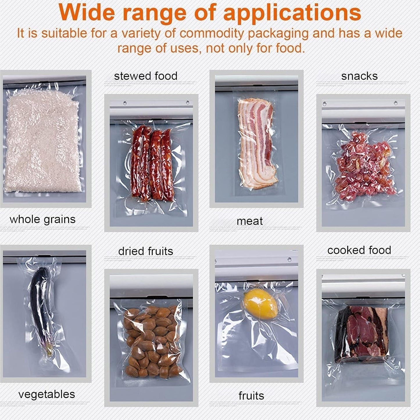 Vacuum Sealer Machine with 10 Bags, Automatic Hands-Free, Smart Food Preservation (1 Set)