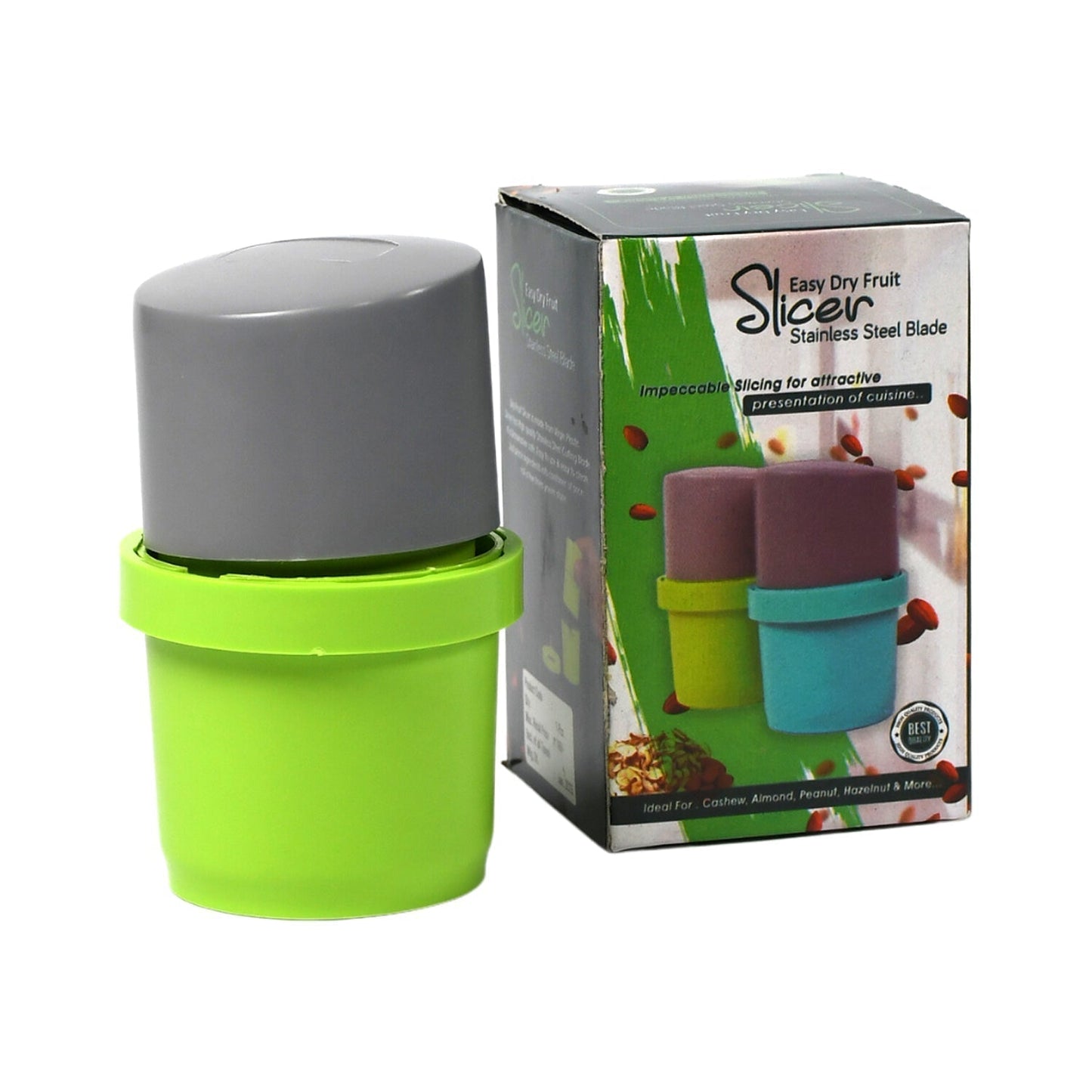 Plastic Dry Fruit and Paper Mill Grinder Slicer - 3-in-1 Blade for Chocolate and Butter, Standard, Multicolor