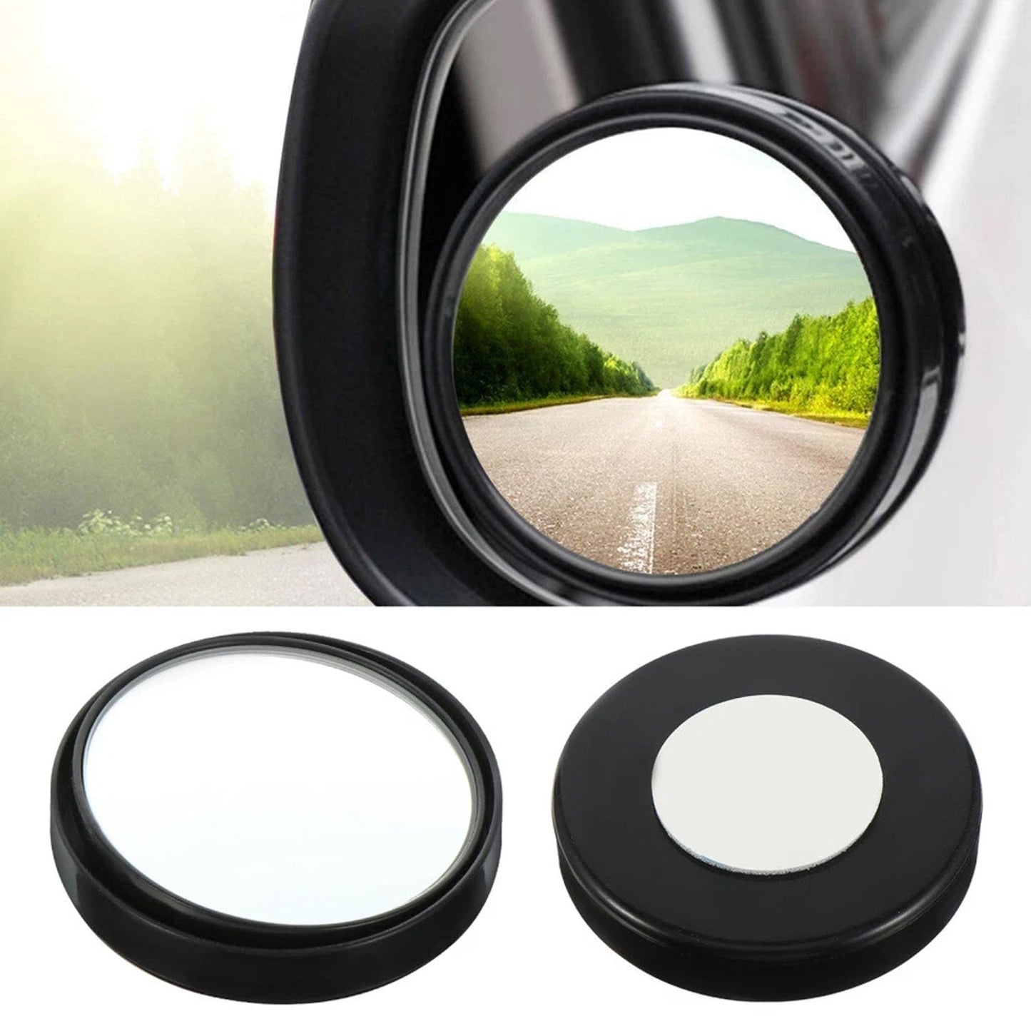 Car Blind Spot Convex Side Mirror Set (2 Pc / Mix Color)