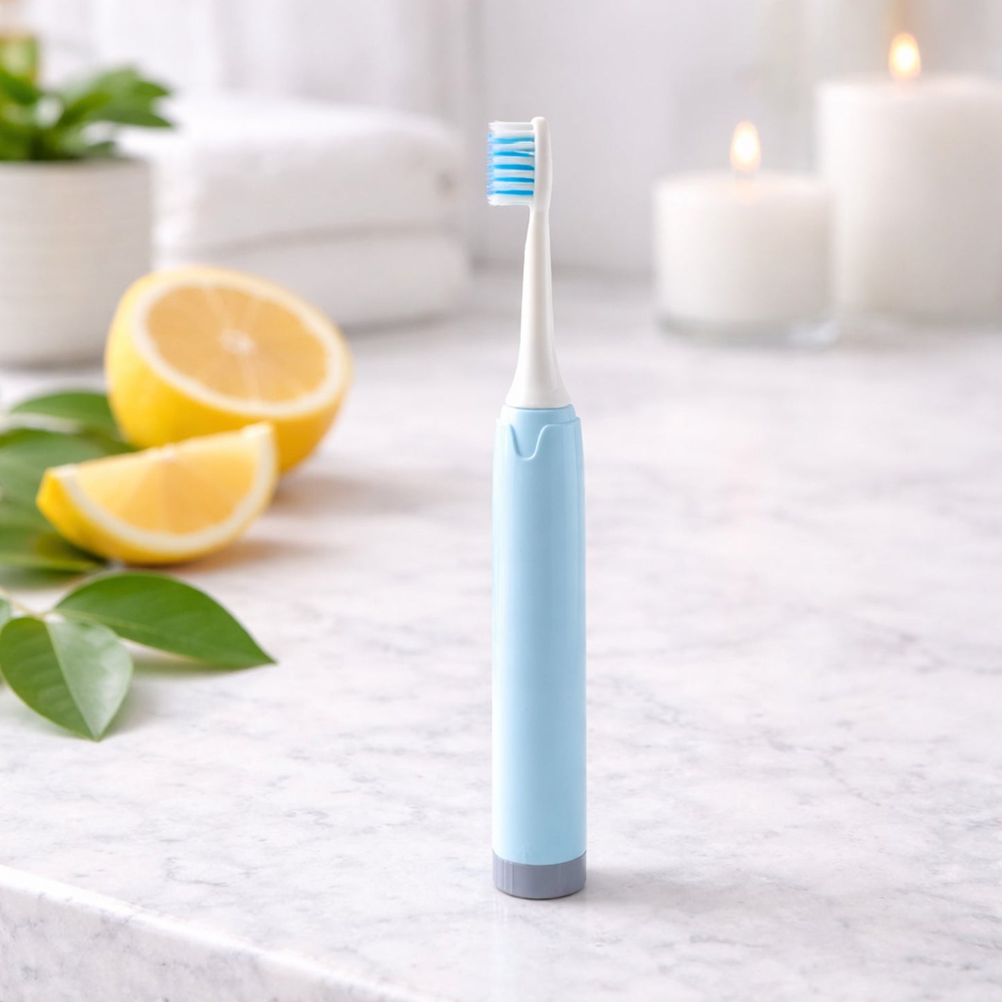 Electric Toothbrush With 4 Extra Head (1 Pc, Battery Included, Mix Color)