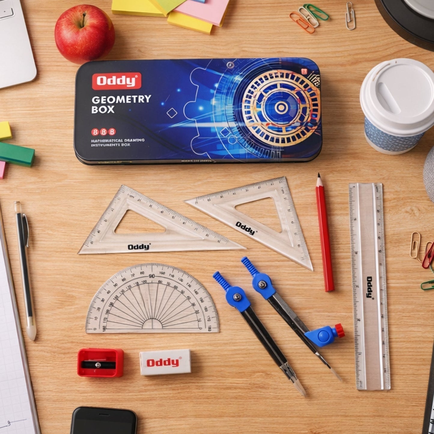 Oddy Premium Metal Geometry Box Set (1 Set)