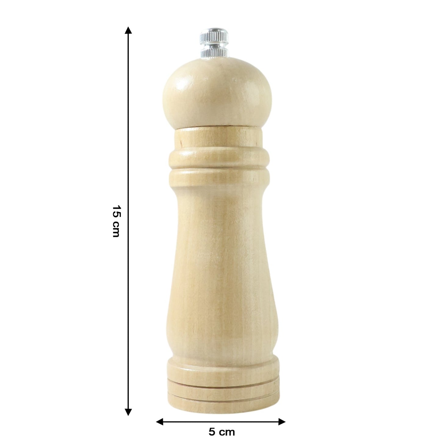 Classic Wooden Manual Pepper Grinding Mill (1 Pc)