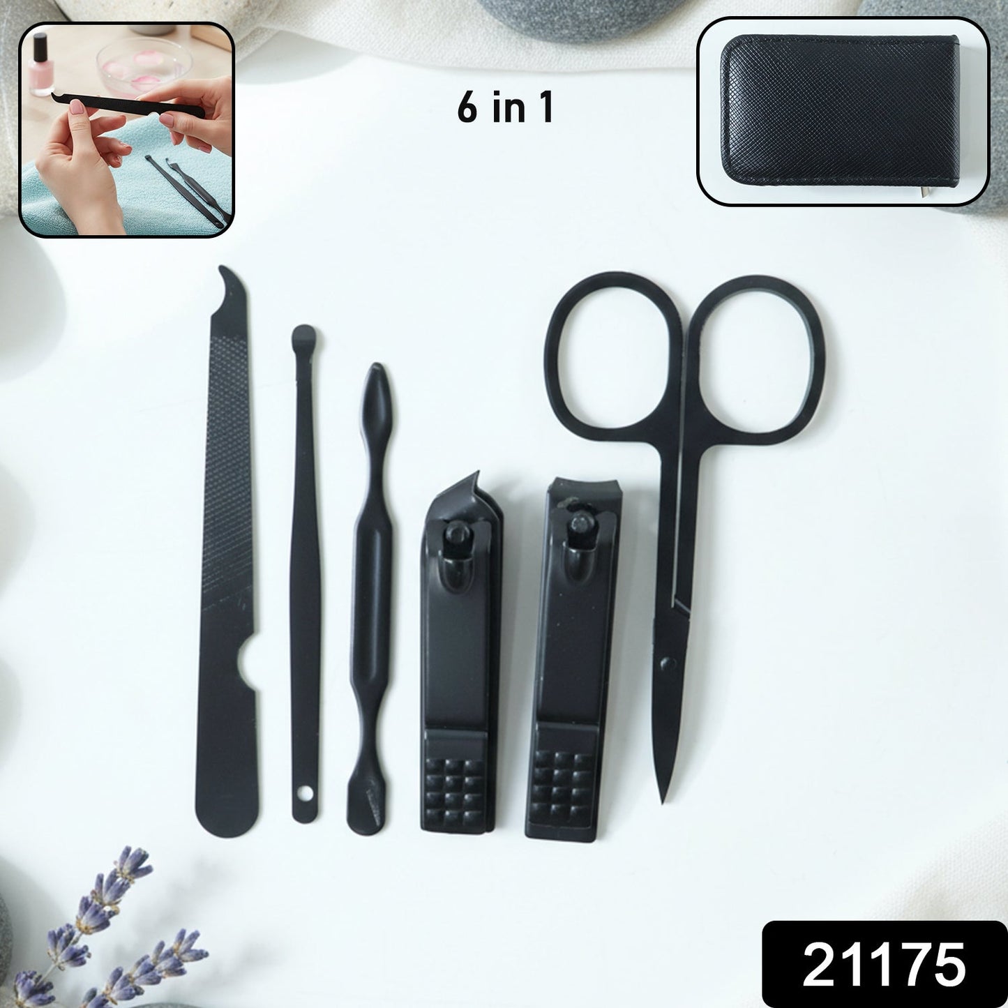6 in 1 Professional Manicure & Pedicure Grooming Tool Set