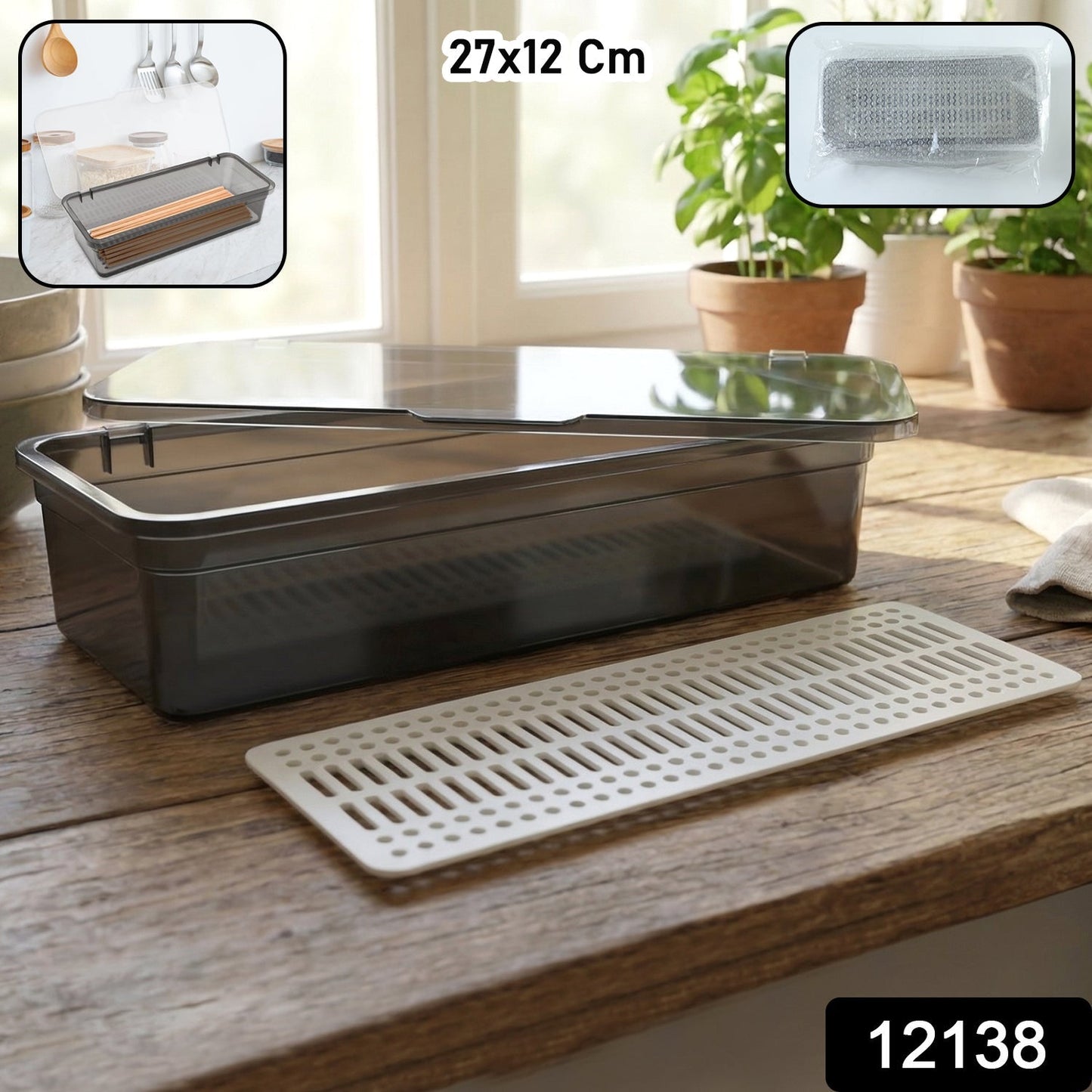 Multipurpose Kitchen Sink Organizer Tray (1 Pc, 27x12 Cm)