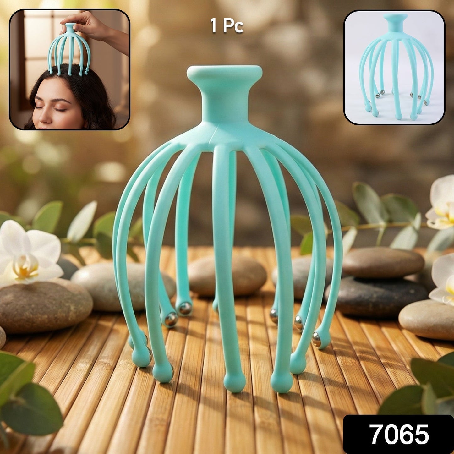 Manual Head Scalp Massager for Stress Relief (1 Pc)