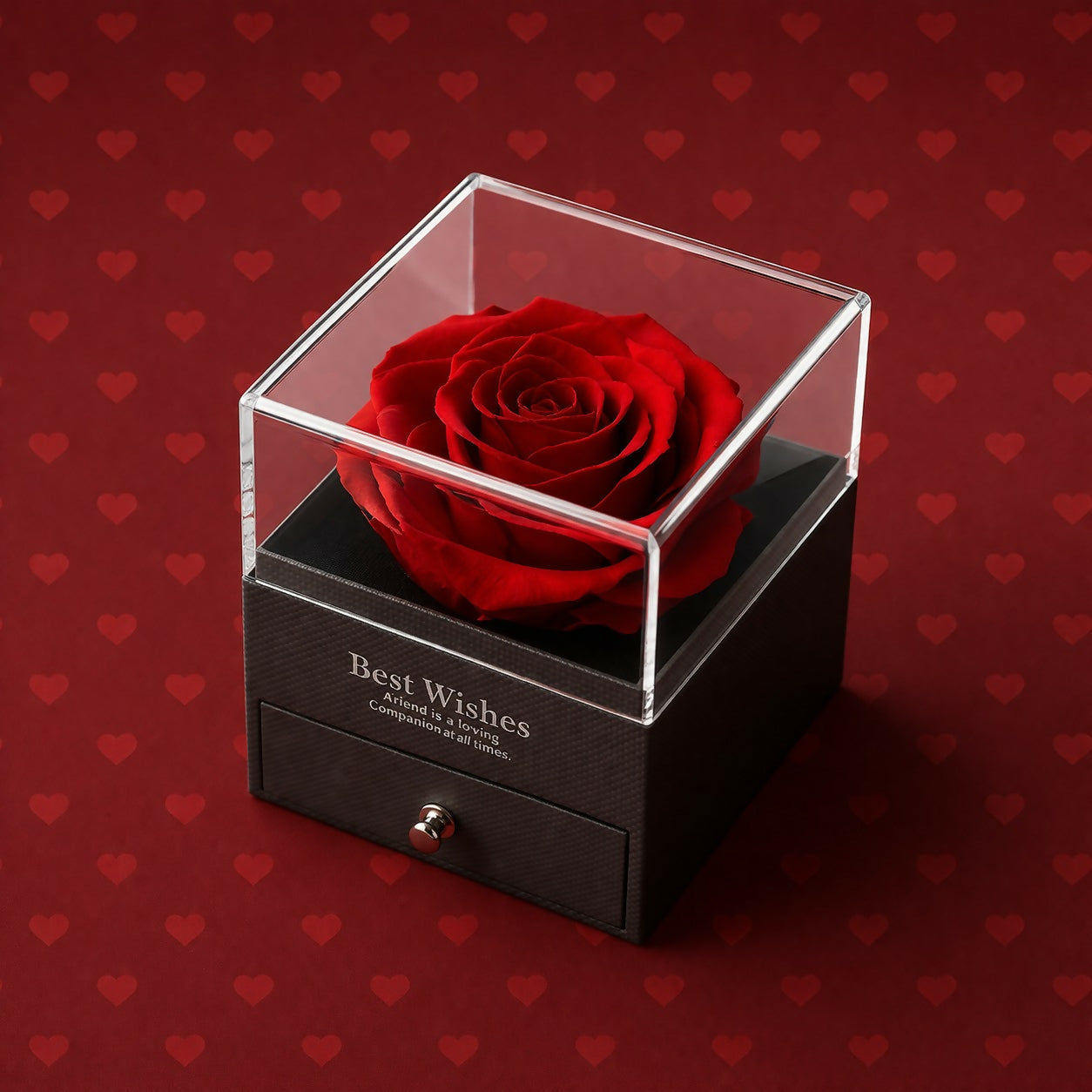 Eternal Rose Gift Box with Necklace Drawer Romantic Gift Decor