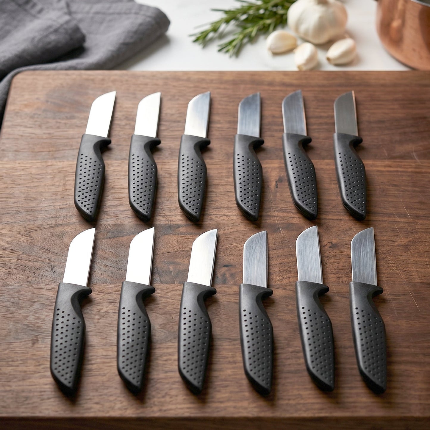 Kitchen Knife Set with Ergonomic Handles, Stainless Steel Chef Knives (12 Pc)