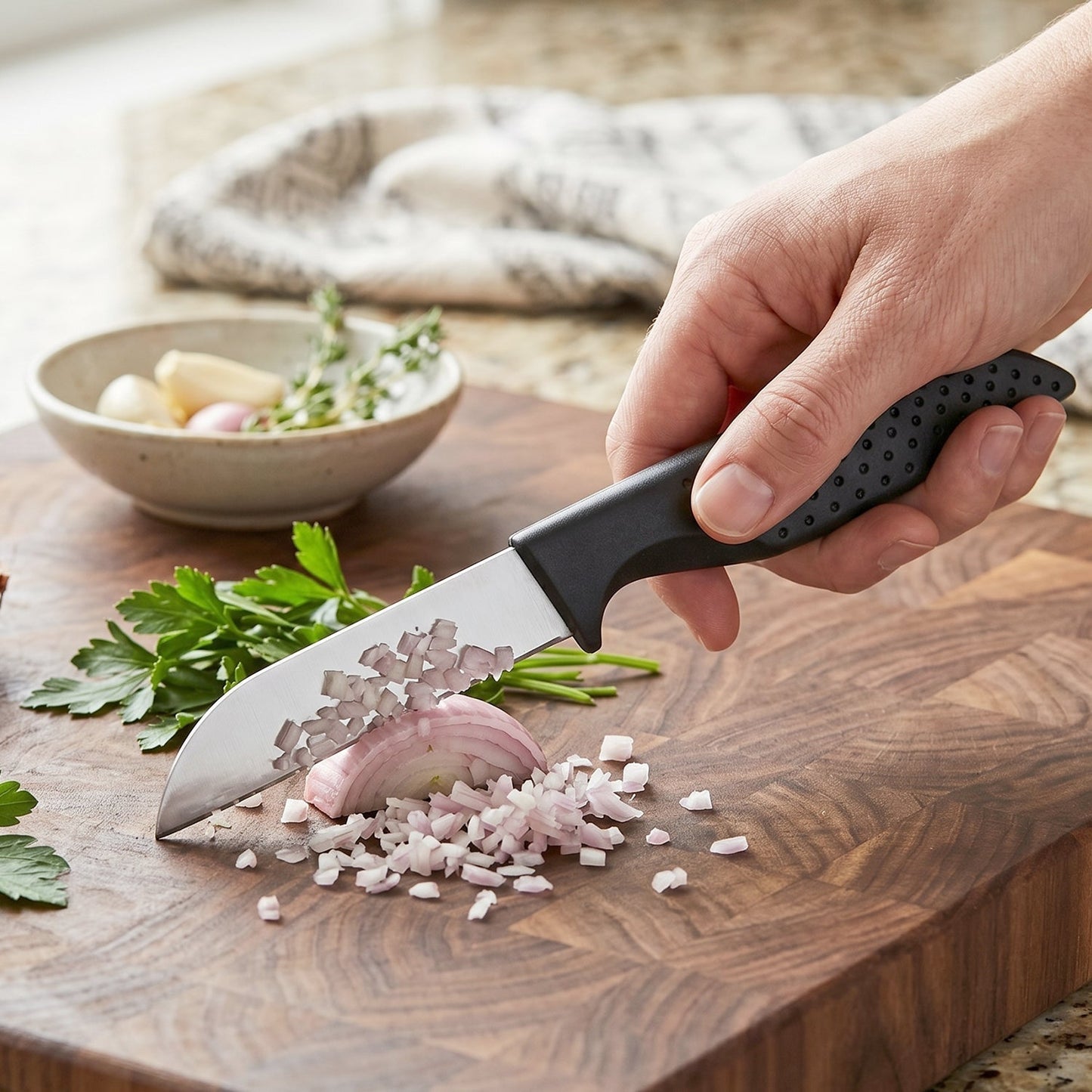 Kitchen Knife Set with Ergonomic Handles, Stainless Steel Chef Knives (12 Pc)