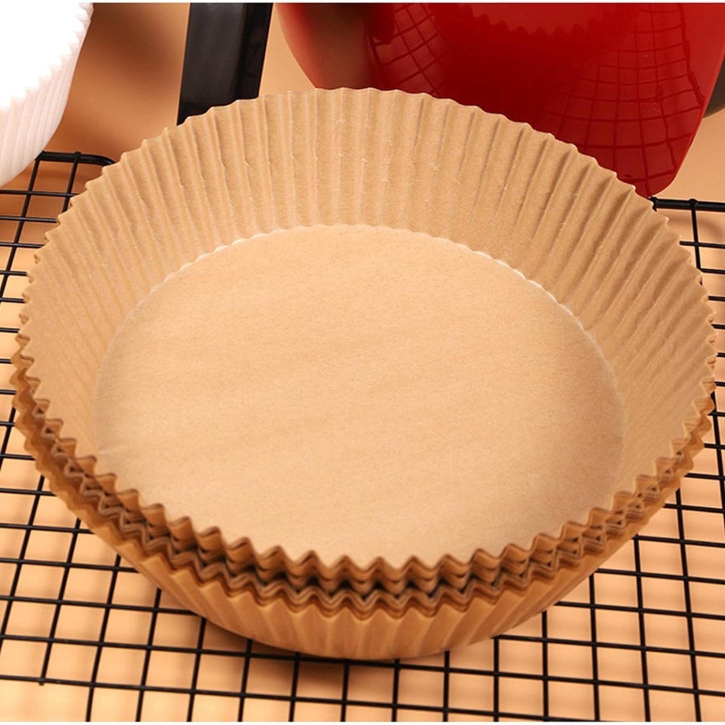 Round Air Fryer Disposable Paper Liner (50 Pcs Set / 160mmx45mm)
