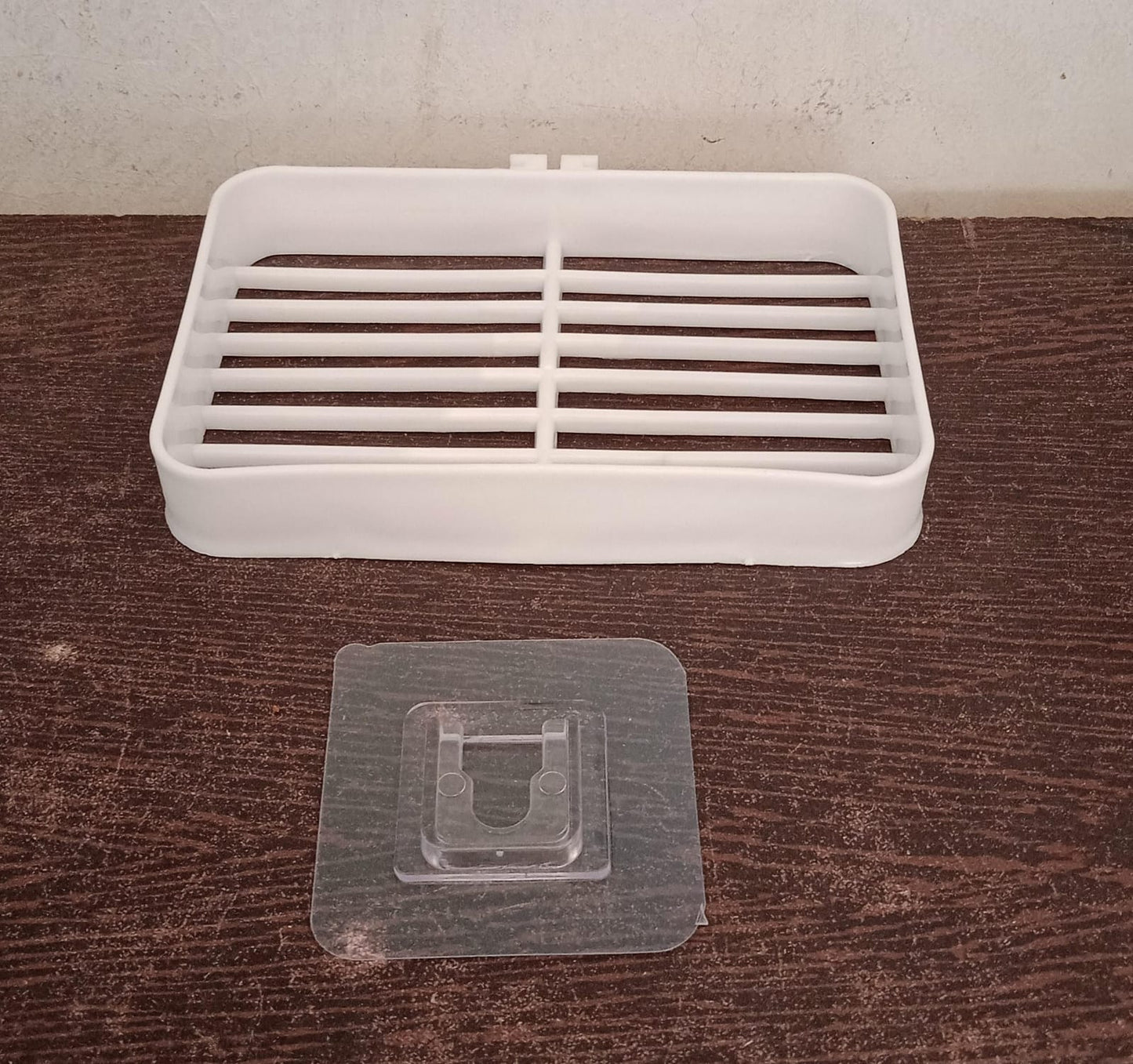 Bathroom & Kitchen Soap Holder: Self-Adhesive ,Sabudani (Plastic Box)