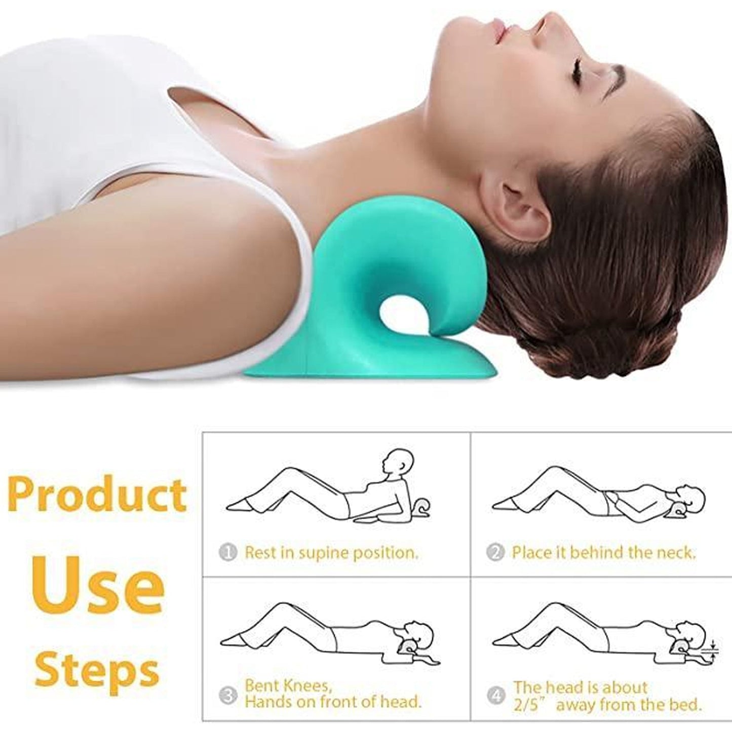 Neck Relaxer Cervical Pillow – Neck & Shoulder Pain Relief, Acupressure Massage, Medical Grade, Orthopaedic Recommended