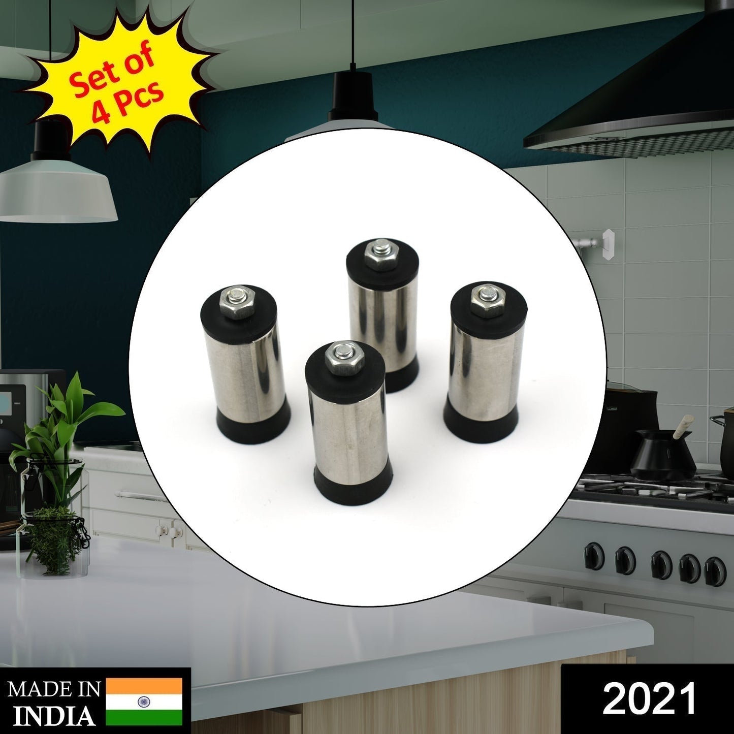 Set of 4 Stainless Steel LPG Stove Legs for Durability and Stability