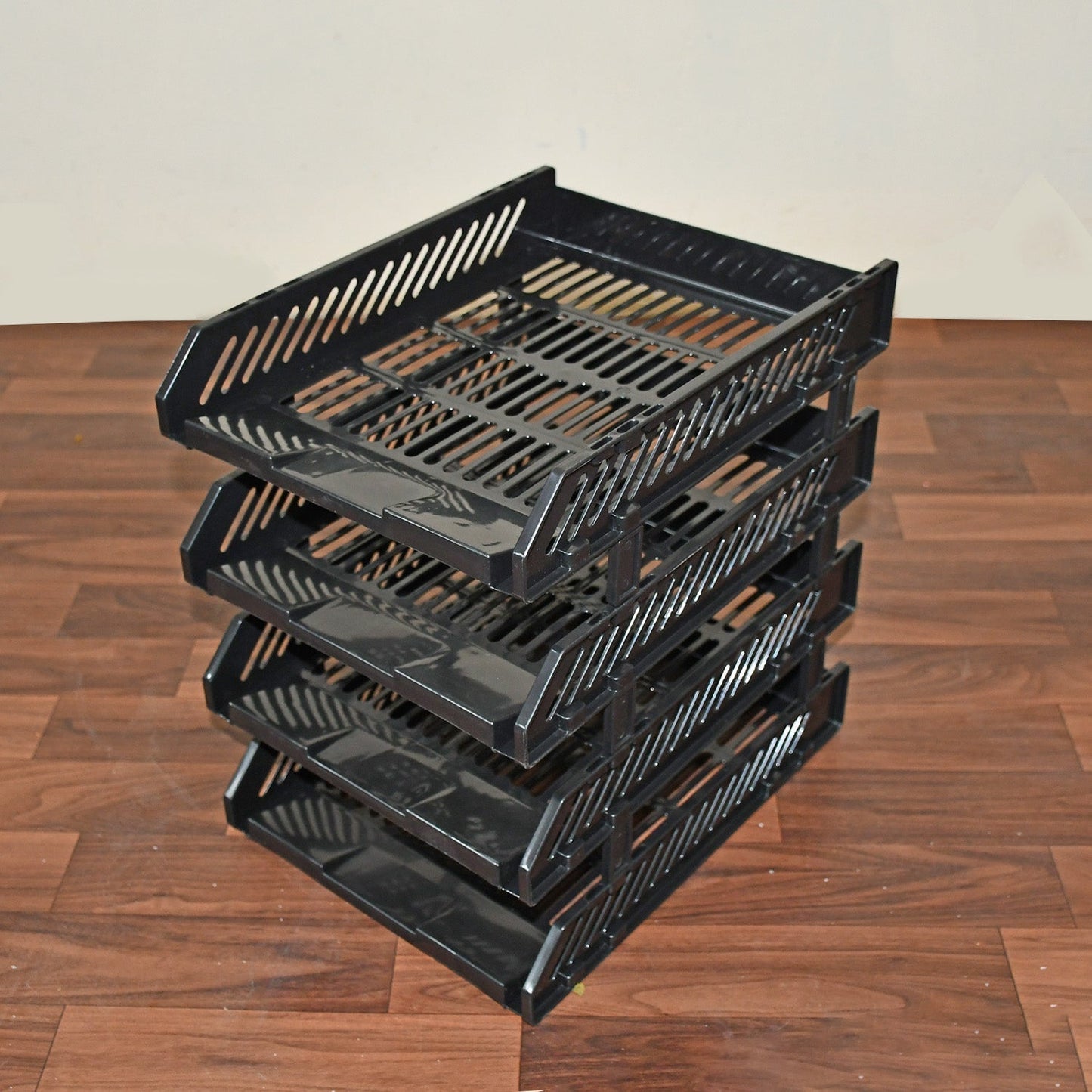 4-Layer Multifunctional File Rack with Drawers for Office Desk