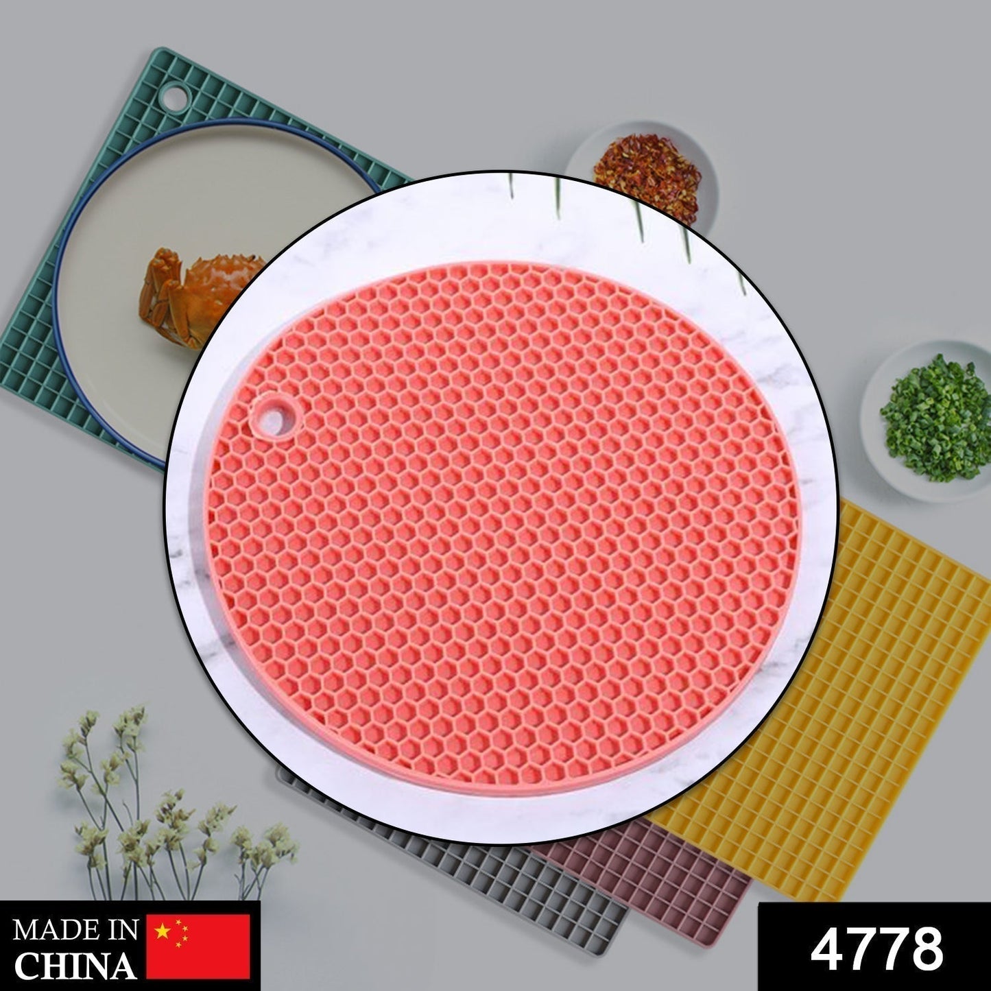 Mat, 1Pc Silicone Hot Mat used for breakfast, lunch and dinner purposes in different-different places.