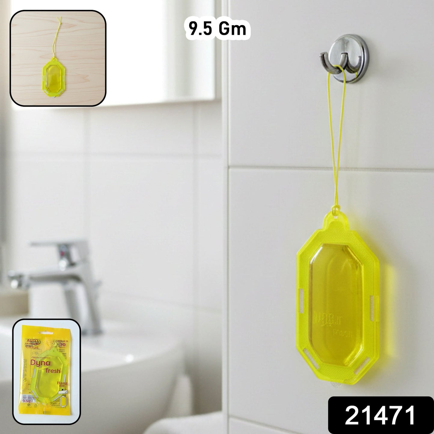 Hanging Gel Based Bathroom Air Freshener Citrus Gel (1 Pc, 9.5 Gm)
