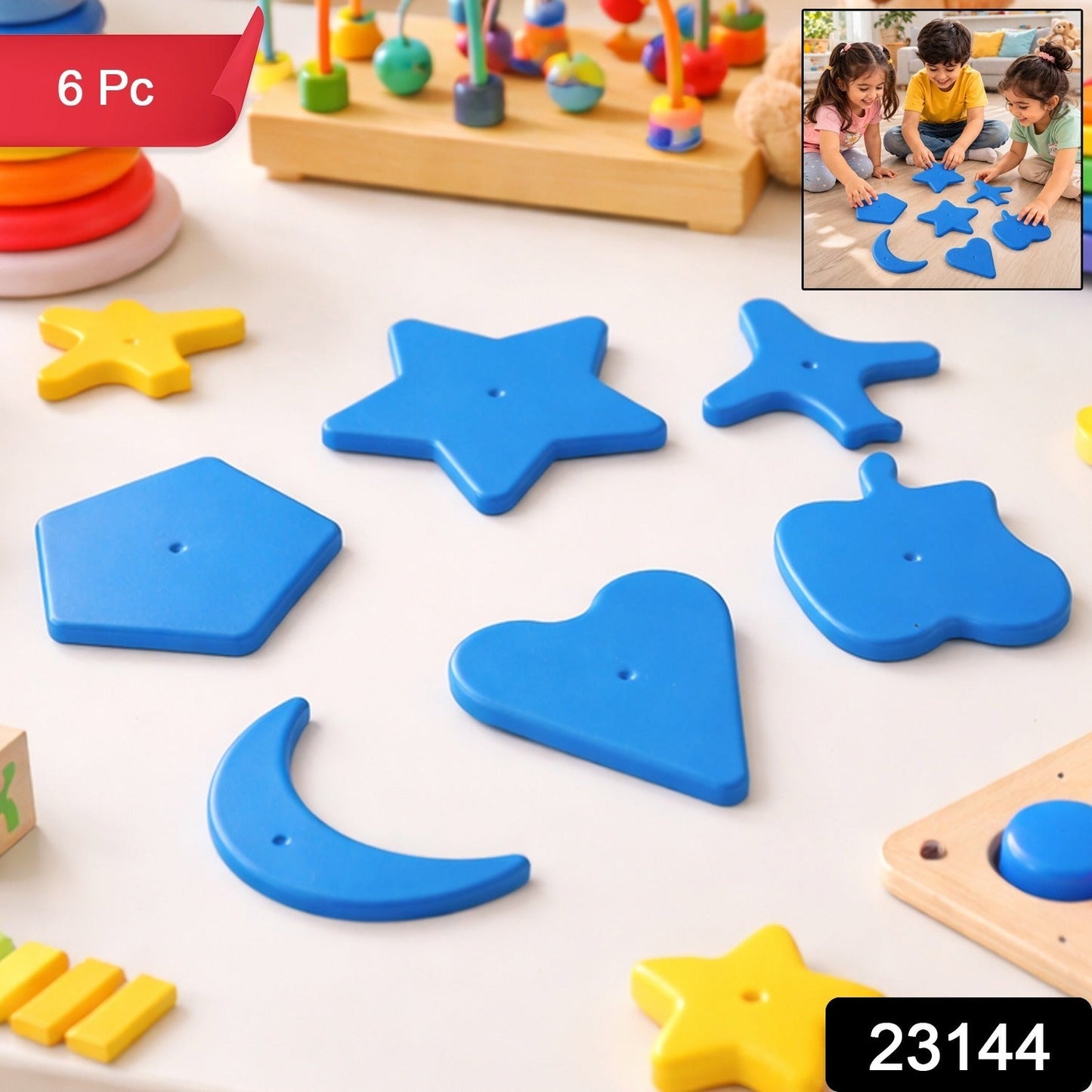 Kids Learning Shape Puzzle Toy Set (6 Pc)