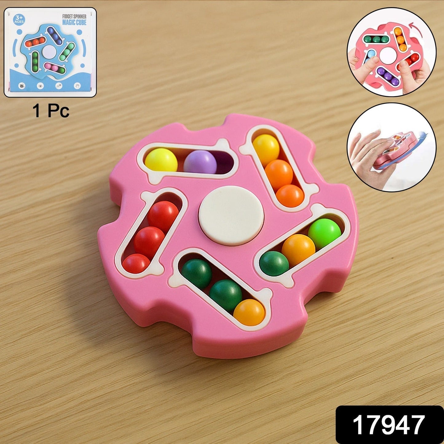 Fidget Magic Cube Spinner Toy – Multi-Track Finger Puzzle