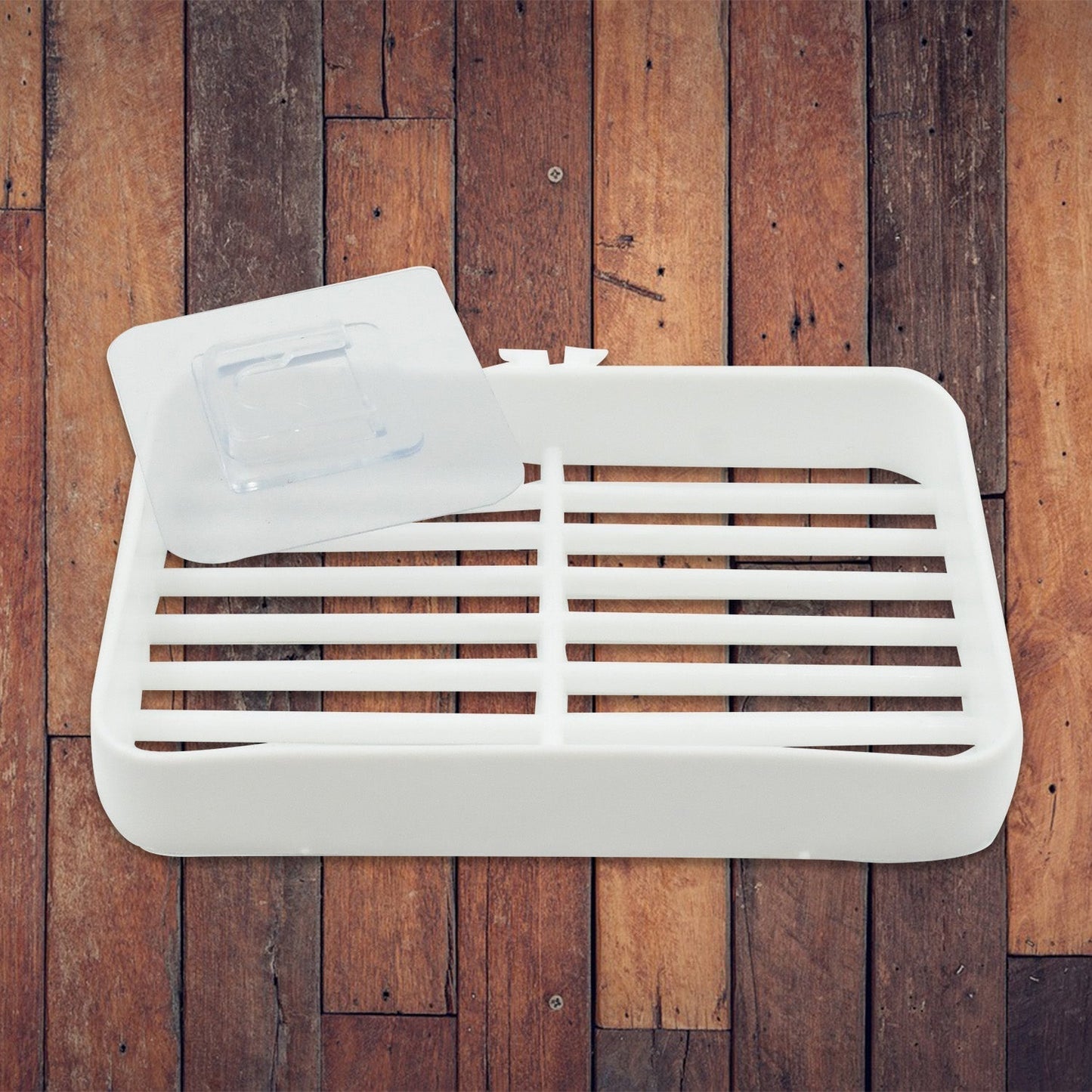 Bathroom & Kitchen Soap Holder: Self-Adhesive ,Sabudani (Plastic Box)