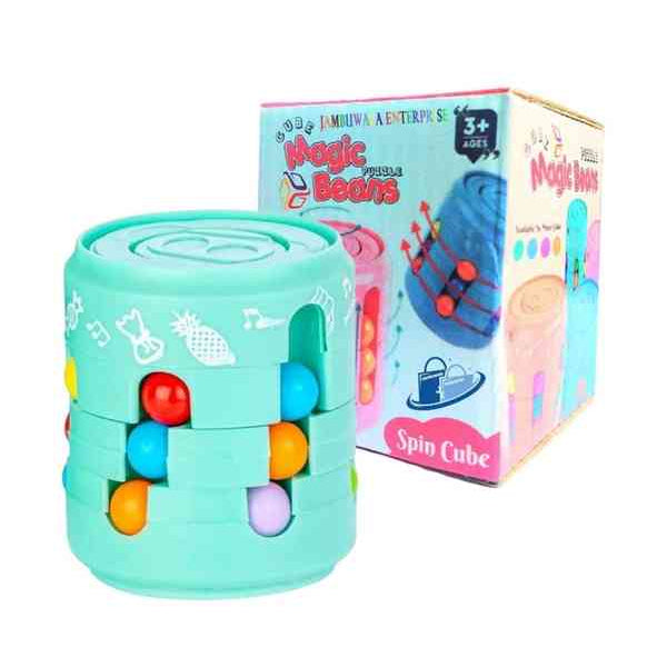 2-in-1 Magic Spinning Puzzle Cube | Focus & Anxiety Relief for Kids & Adults