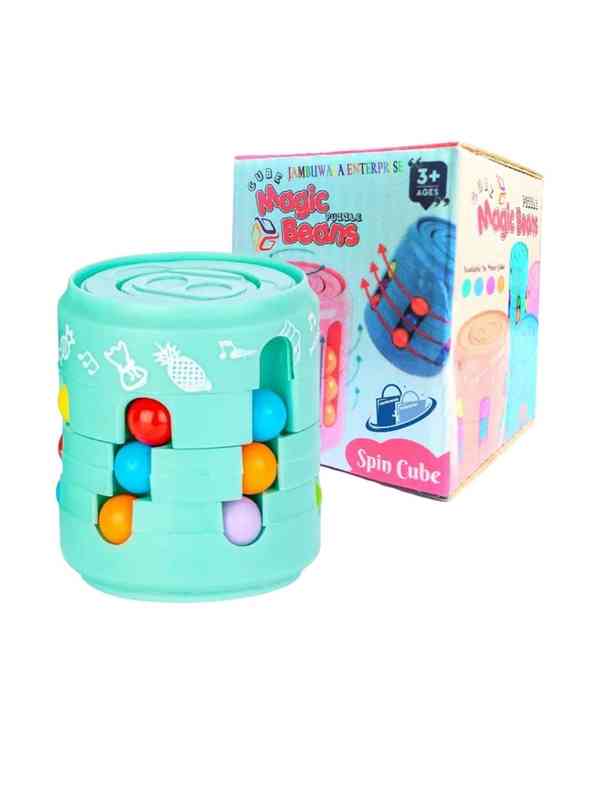 2-in-1 Magic Spinning Puzzle Cube | Focus & Anxiety Relief for Kids & Adults