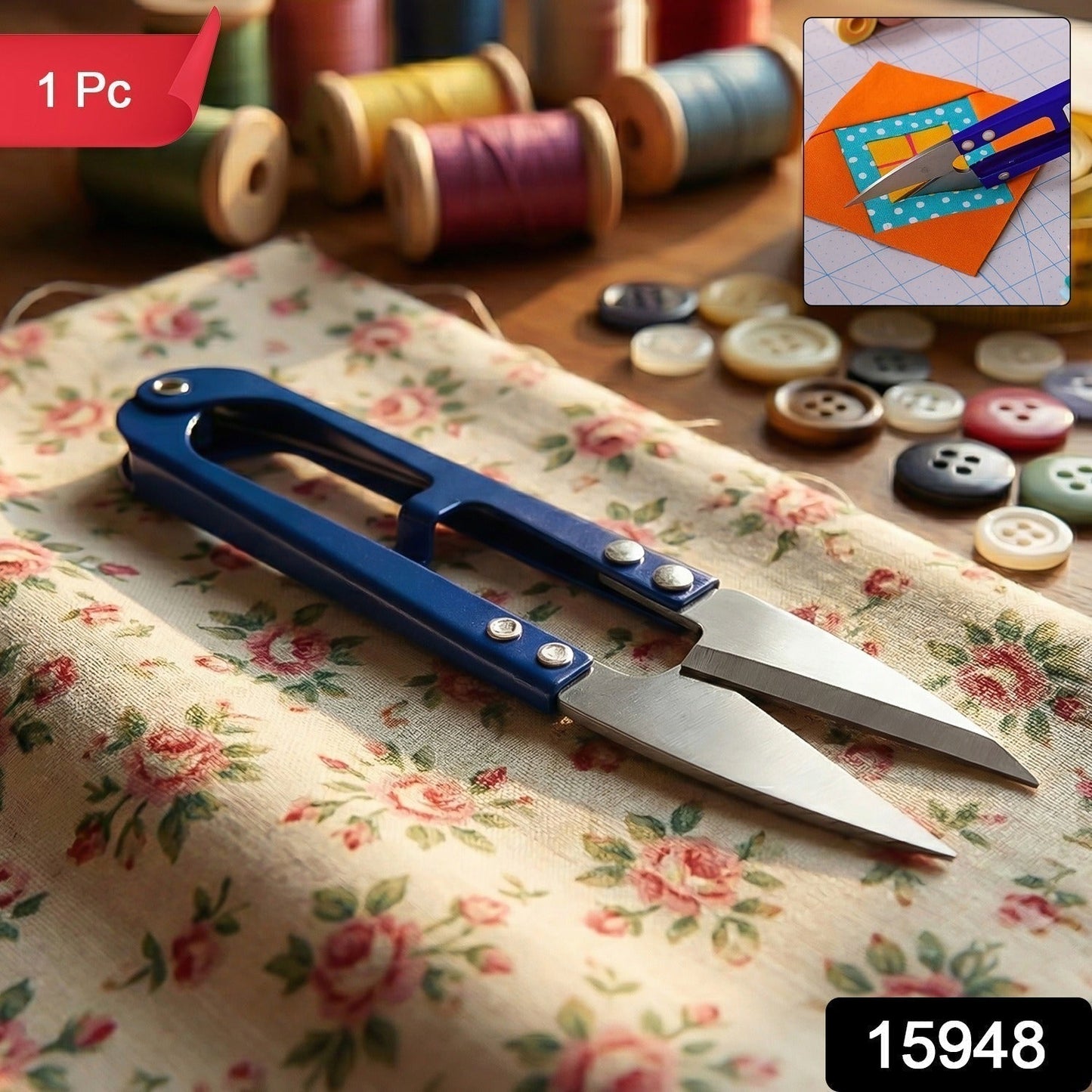 Premium Sewing Scissors with Ergonomic Handle (1 Pc)
