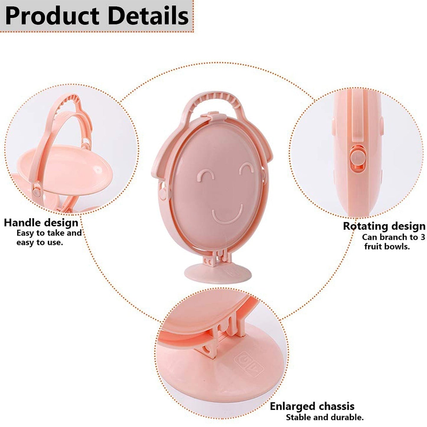 3-Layer Foldable Multi-Purpose Snack, Fruit & Dessert Serving Stand (1 Pc)