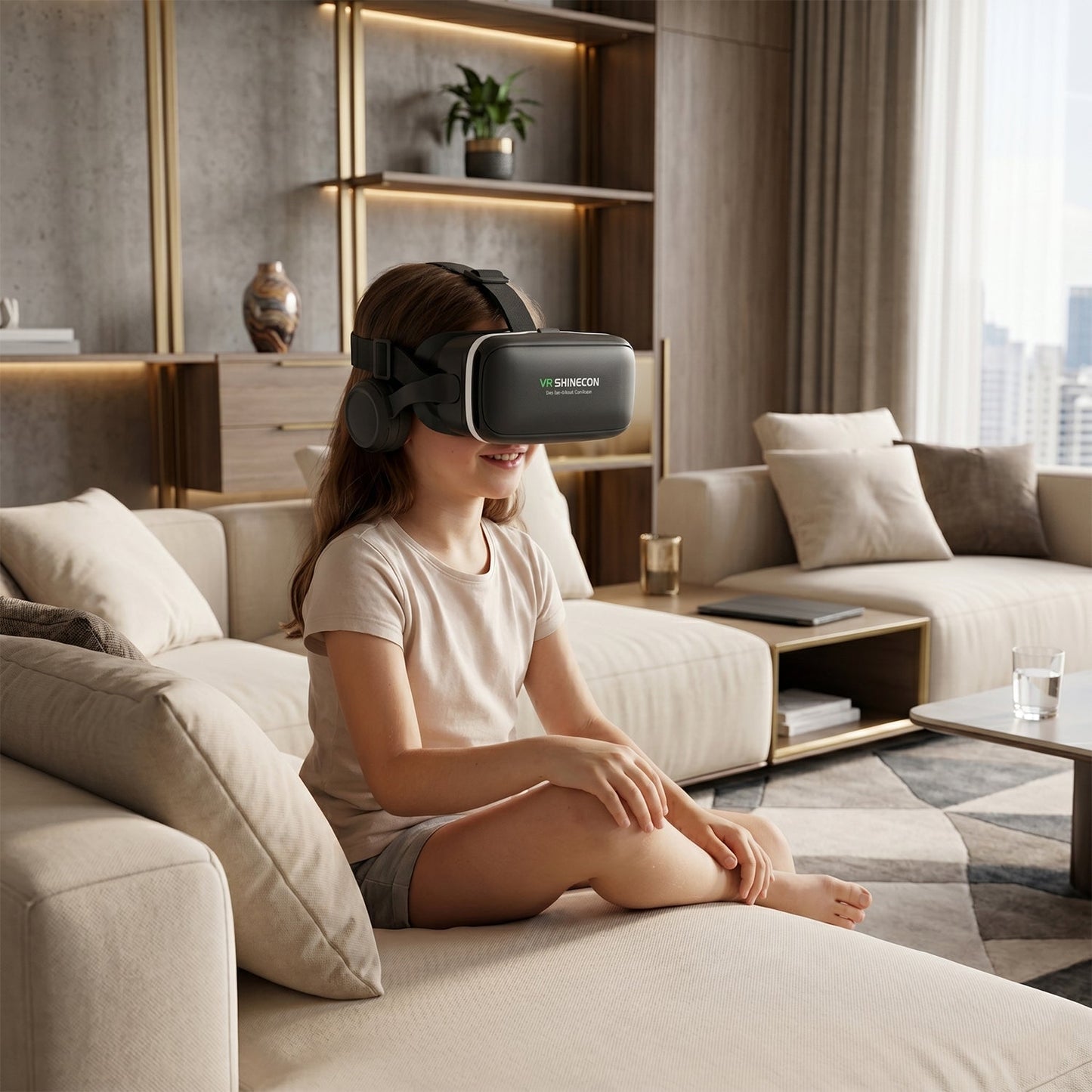 3D / HD VR Glasses Virtual Reality Goggles Headset for iOS for Android Smartphone VR Goggles-For 3D VR Movies Video Games with Headphones (1 Pc)