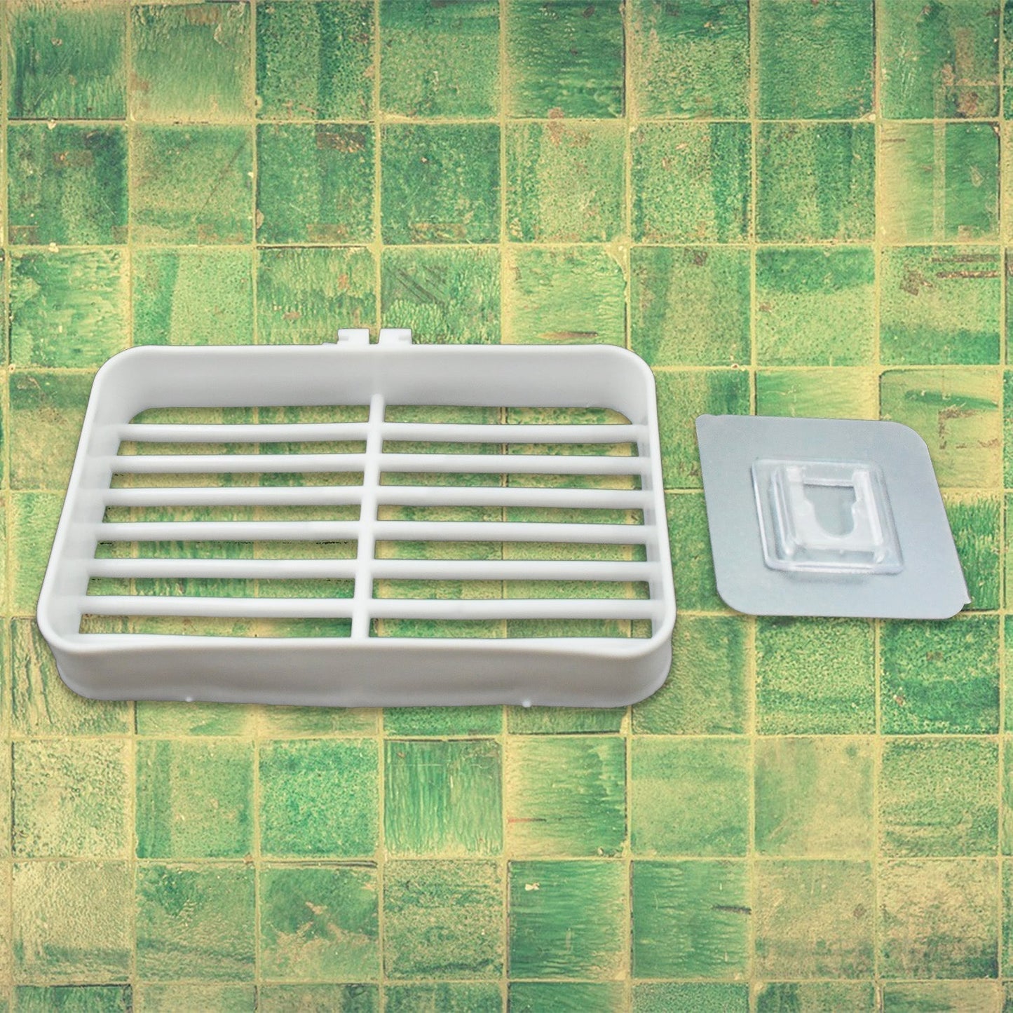 Bathroom & Kitchen Soap Holder: Self-Adhesive ,Sabudani (Plastic Box)