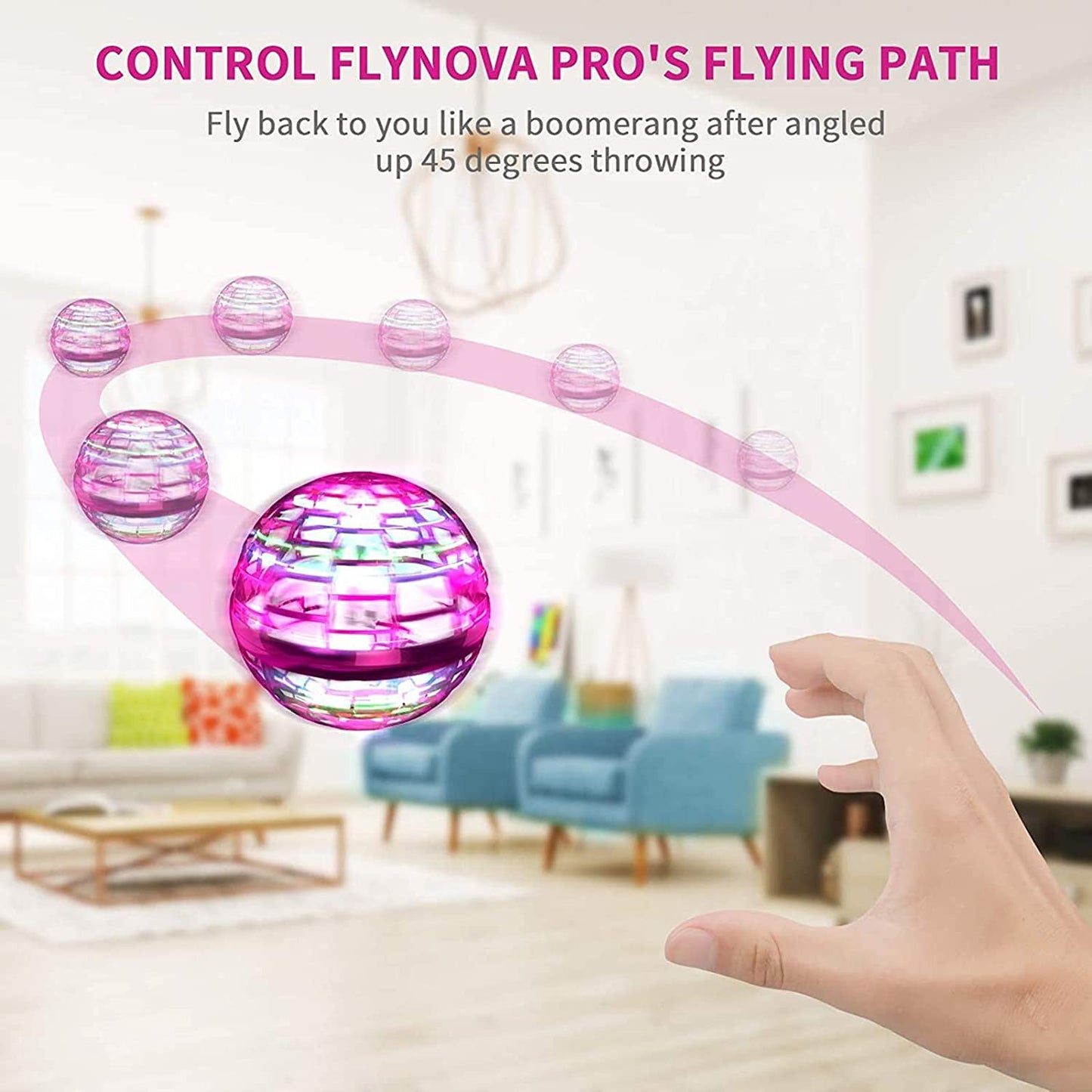 Flying Ball Toy - USB RGB Lights 360° Rotating Magic Ball | Natation