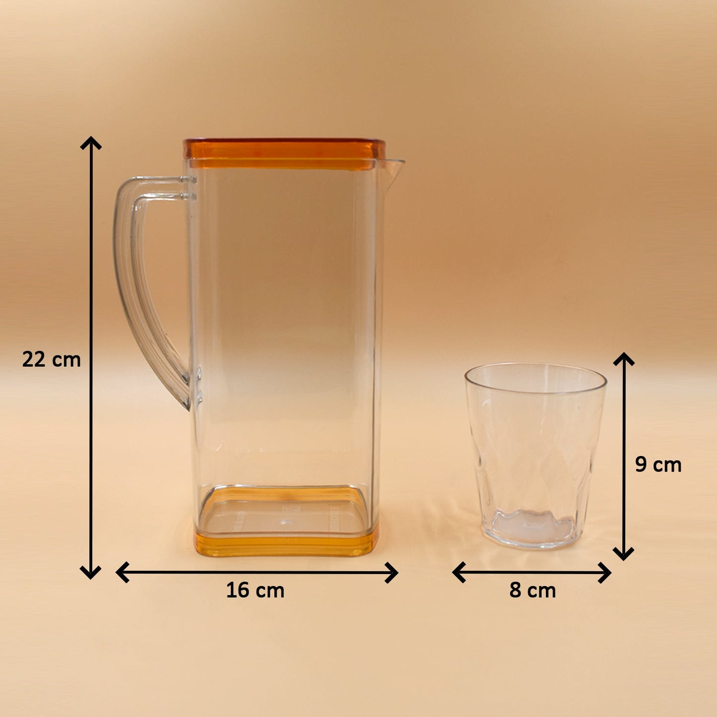 Resistant Glass Jug for Juice, Milk, Cold or Hot Beverages (plastic)
