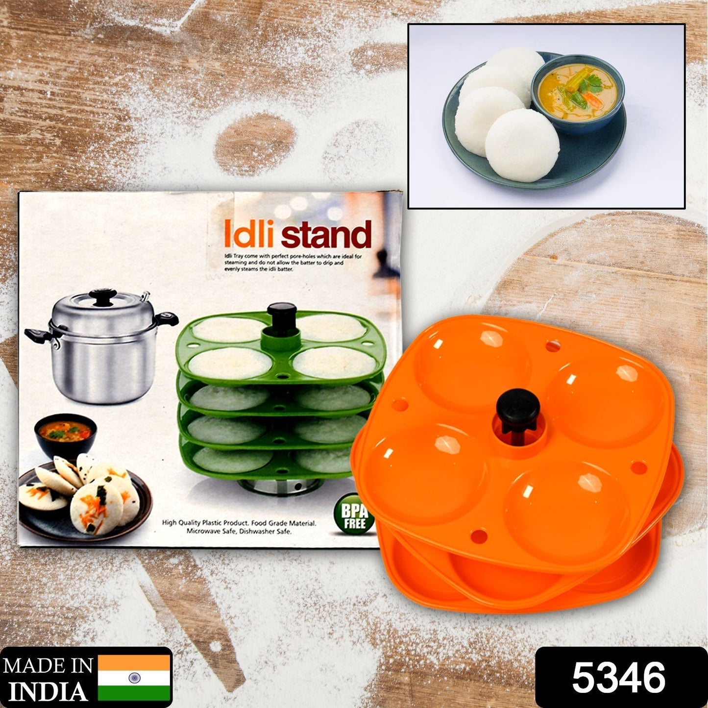 3 Layer Idli Stand for Holding and Serving Idlis (Household Kitchen Use)