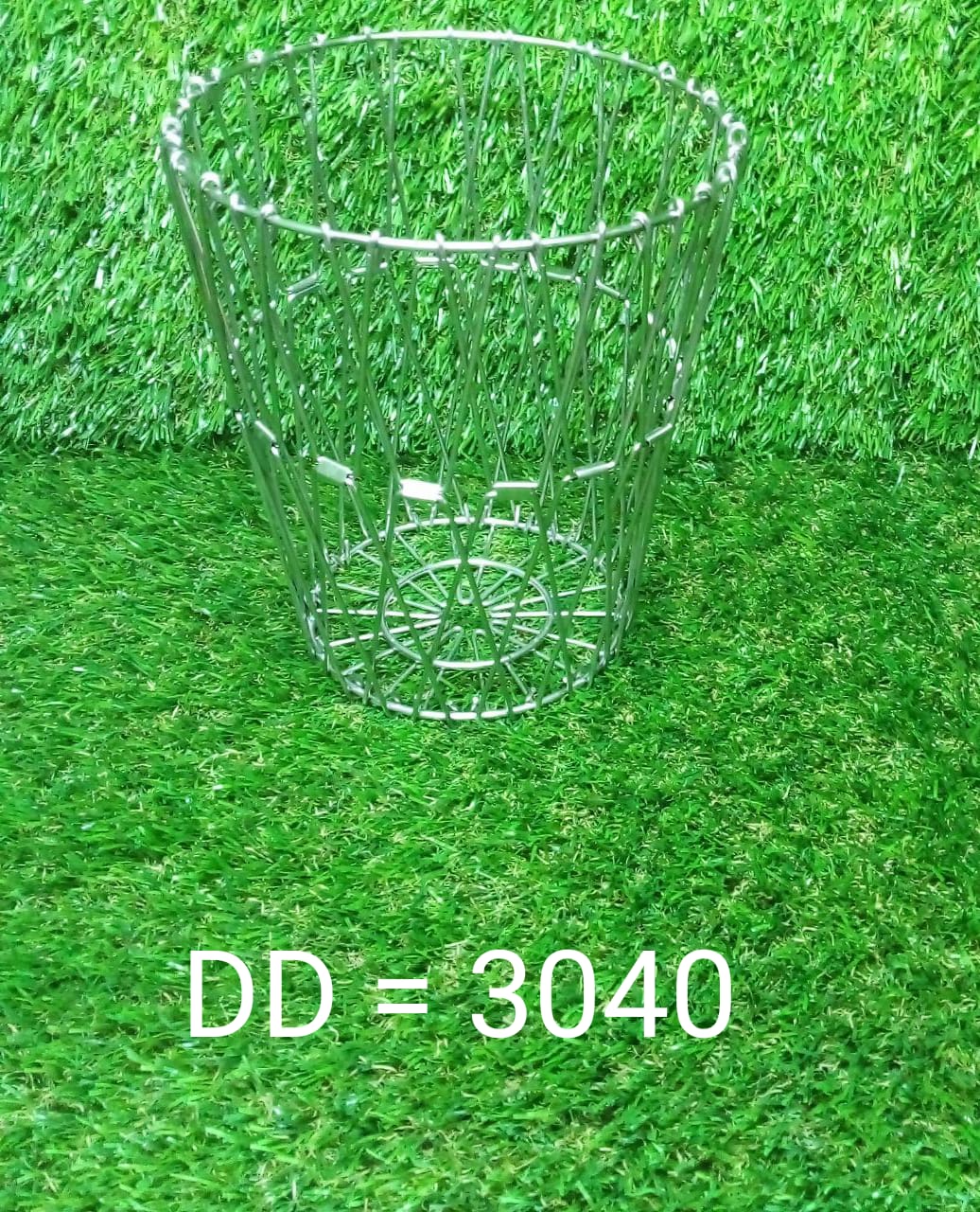 Multipurpose Fruit Basket Stainless Steel Wire Bowl Foldable Basket for Vegetable / Fruits / Dining