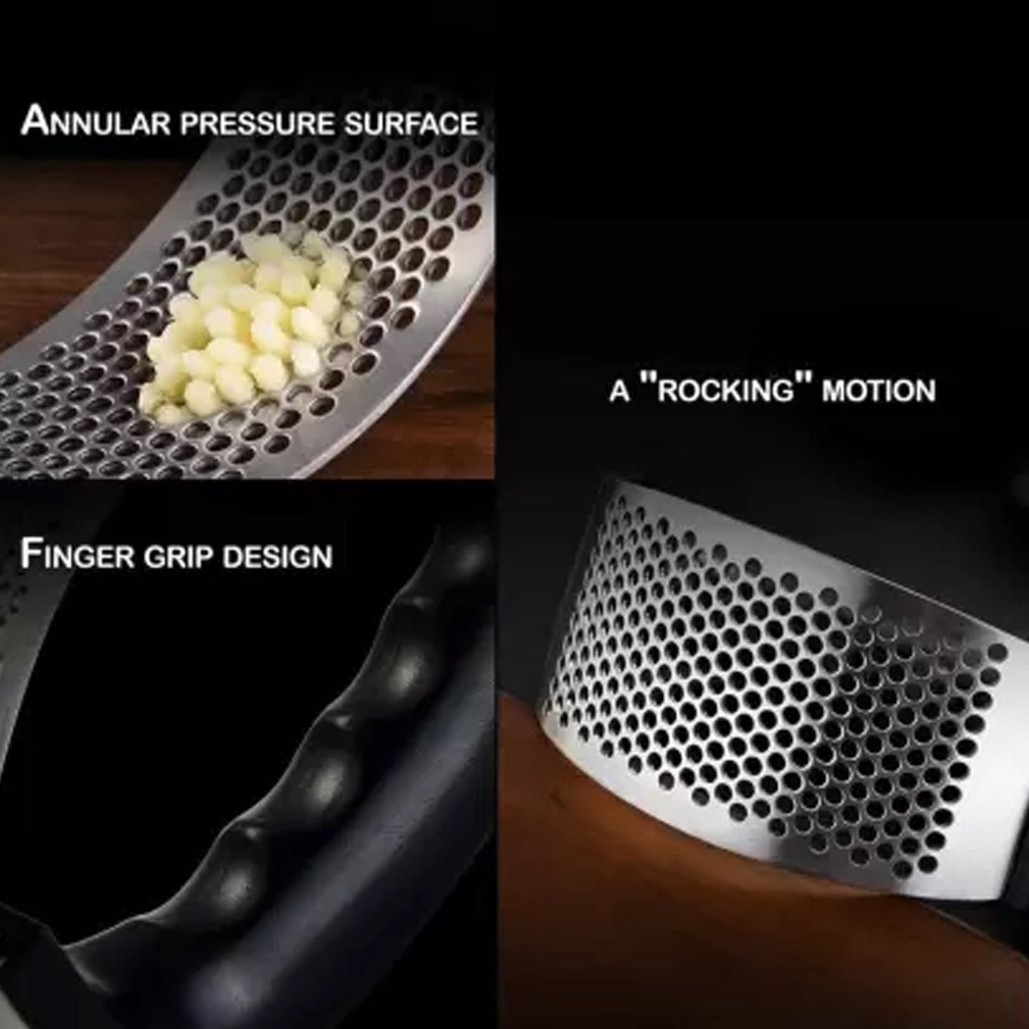Stainless Steel Garlic Presser / Crusher (Multicolor)