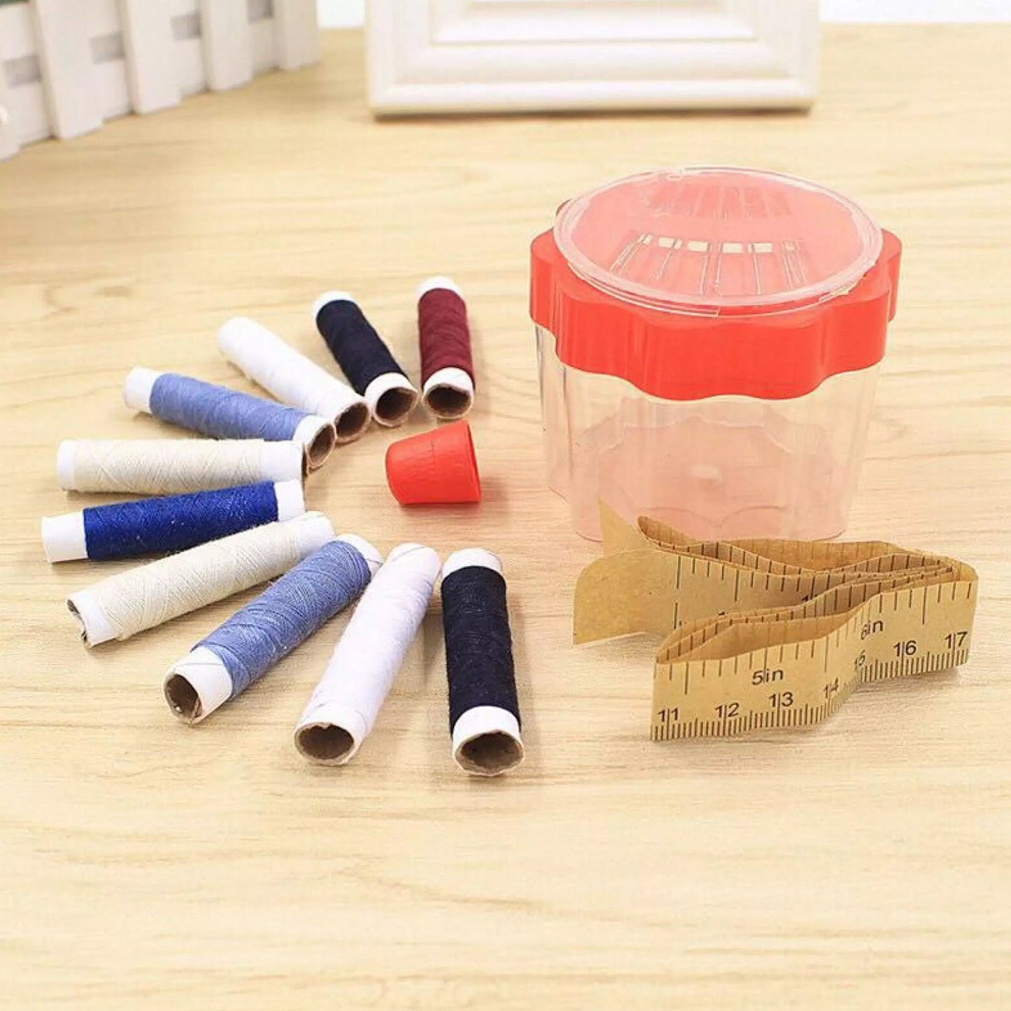 24 Pc Sewing Box used in storing of thread roles and sewing stuff including all home purposes.