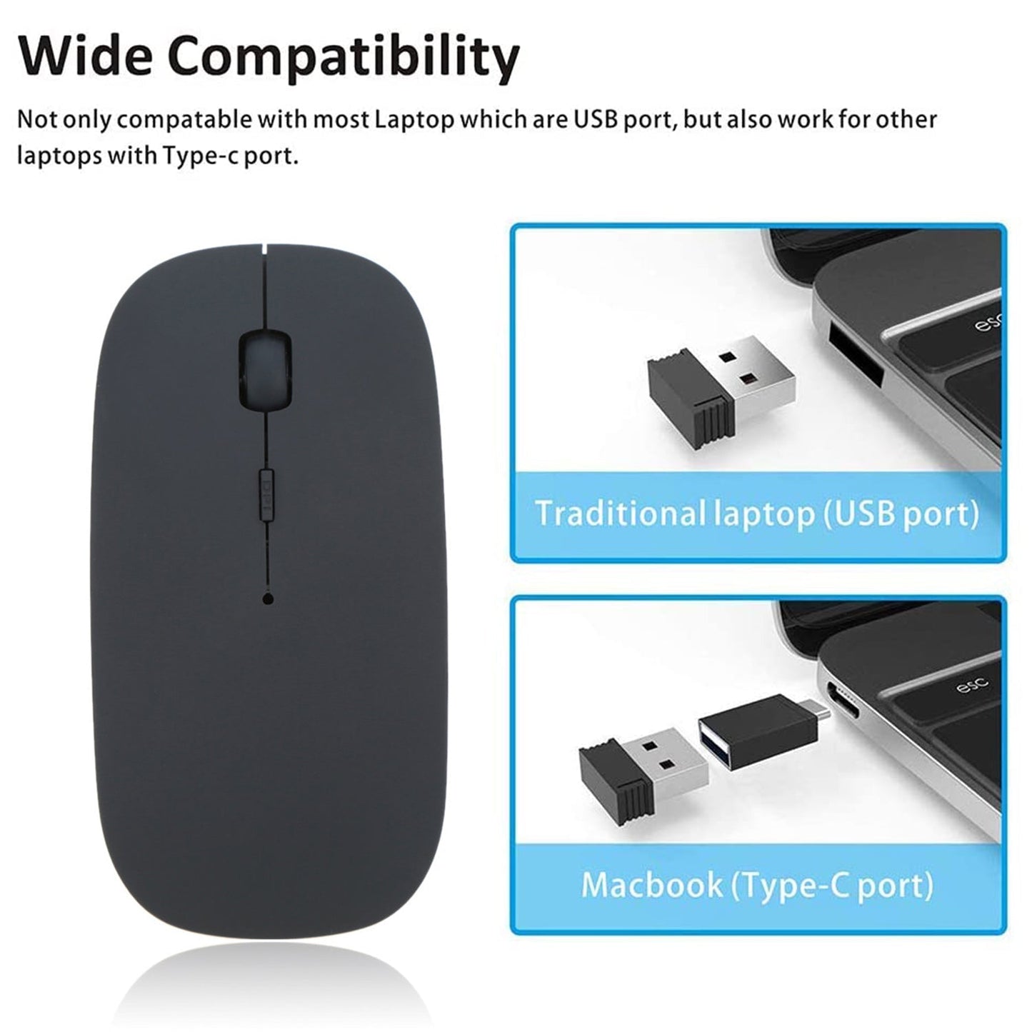 Wireless Mouse for Laptop / PC / Mac / Computer