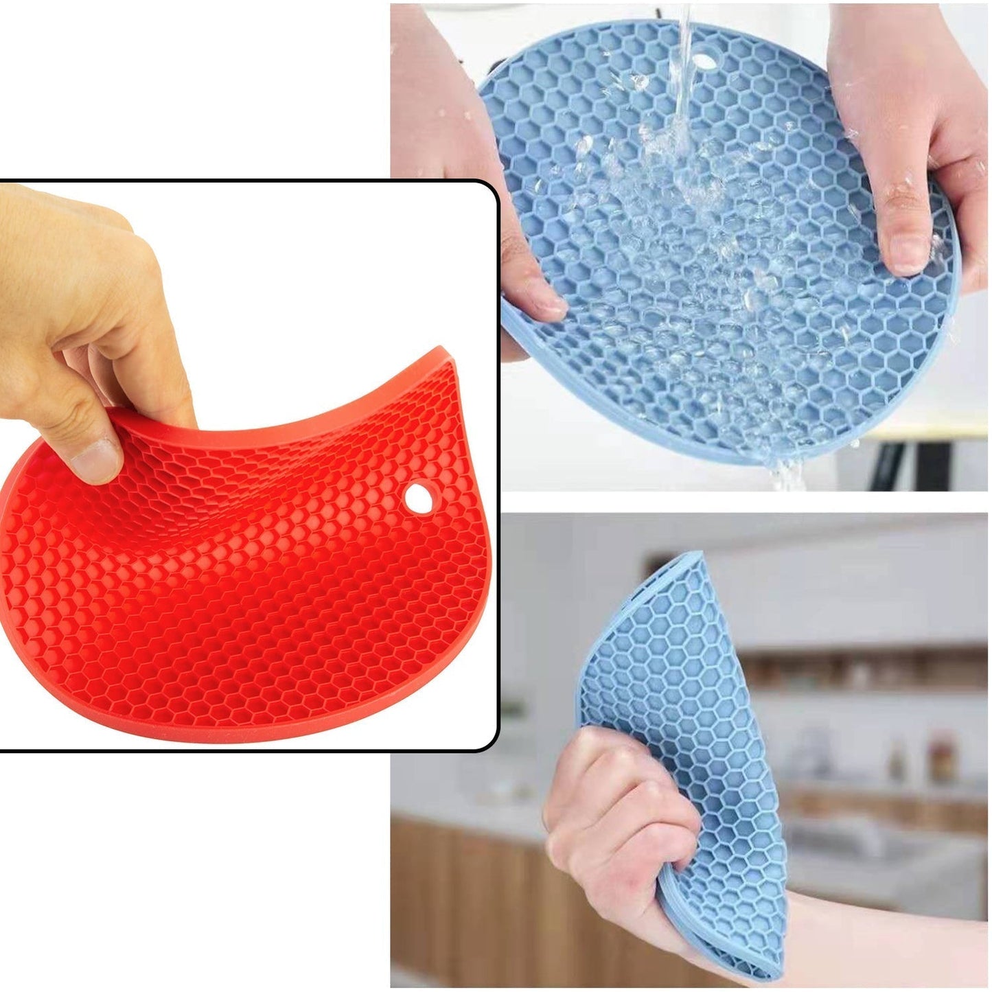 Mat, 1Pc Silicone Hot Mat used for breakfast, lunch and dinner purposes in different-different places.