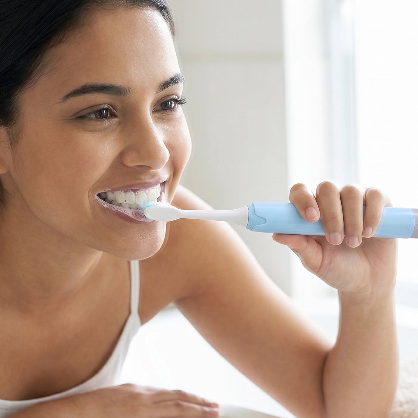 Electric Toothbrush with Extra Brush Head & 2 AA Batteries for Kids & Adults (1 Pc)