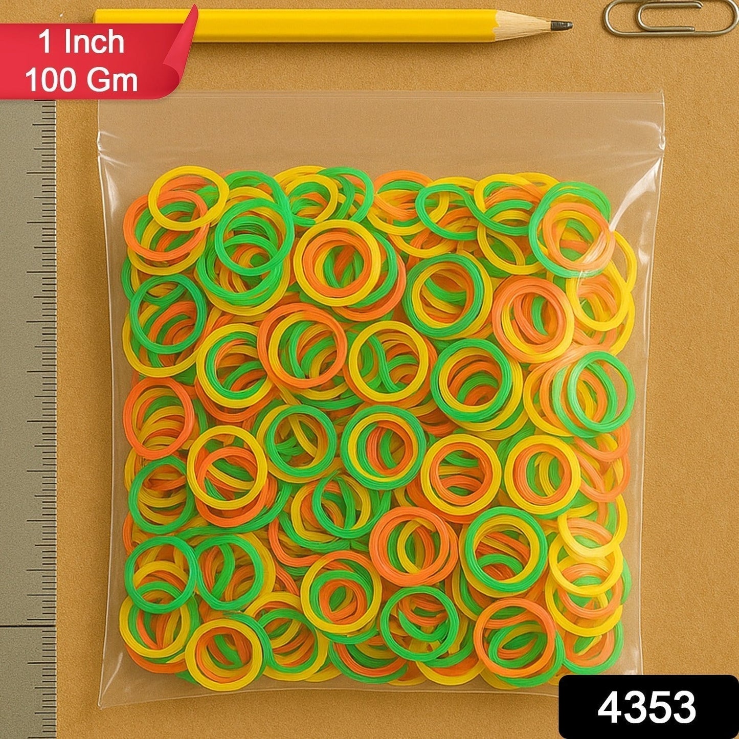 Multicolor Rubber Bands (Elastic & Reusable, Office & Home), Hair accessories