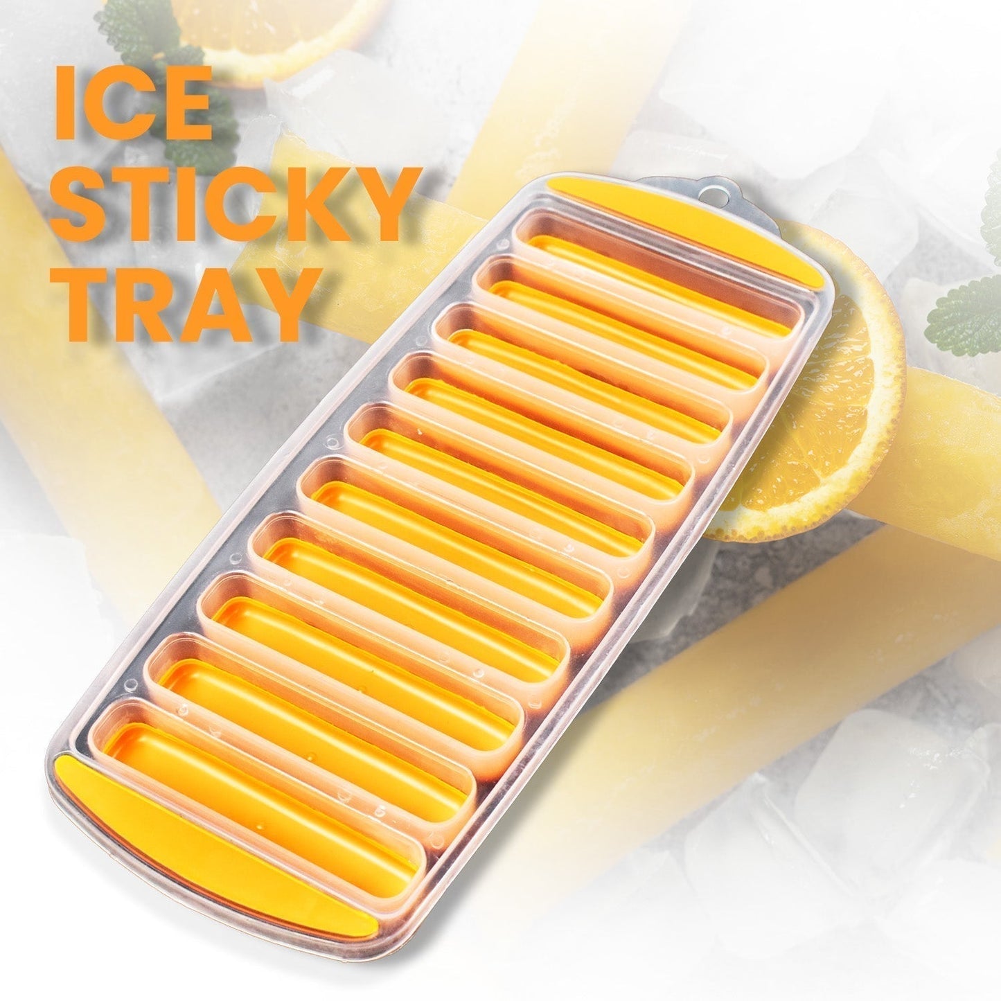 Water Bottle Ice Stick Tray with Push Cubes