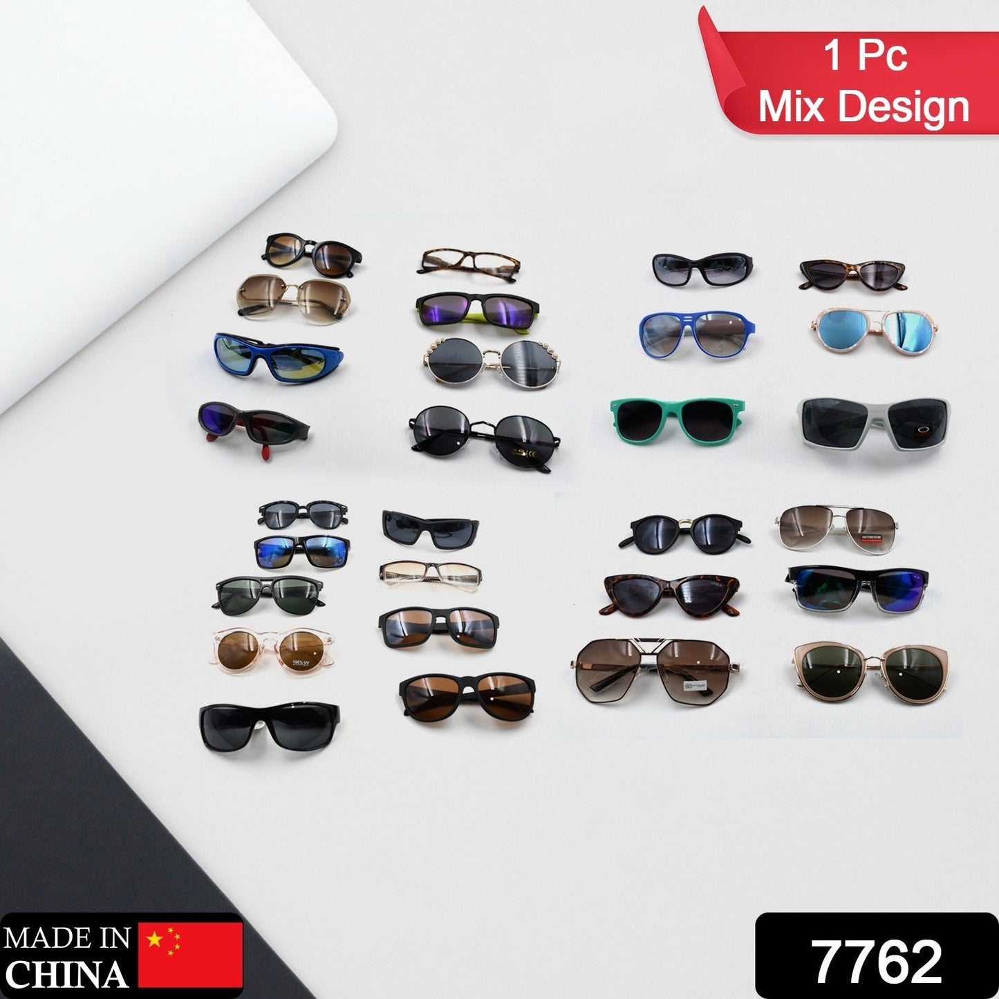 Mixed Design Sunglasses for Outdoor UV Protection (1 Pc)