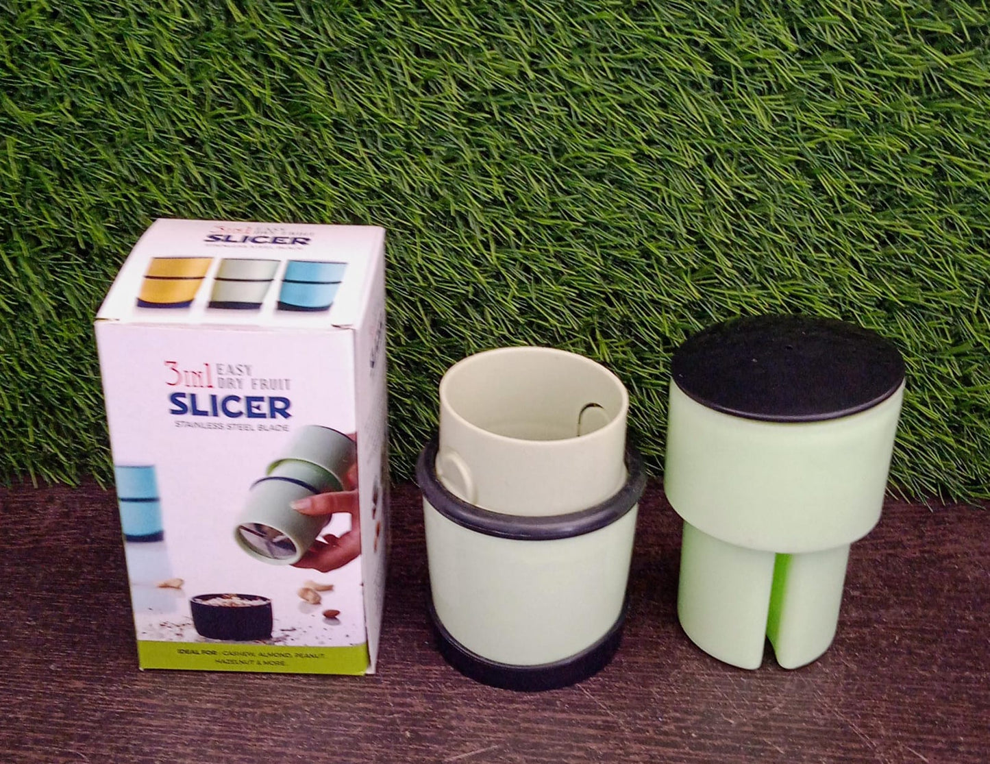 Plastic Dry Fruit and Paper Mill Grinder Slicer - 3-in-1 Blade for Chocolate and Butter, Standard, Multicolor