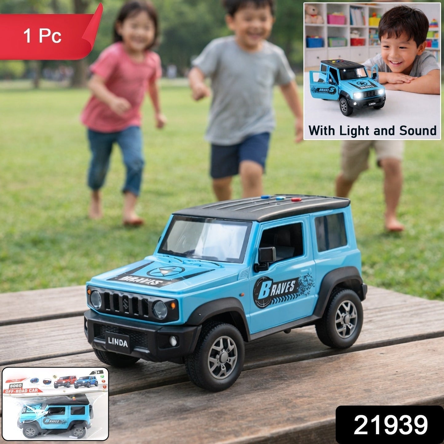 Kids Off-Road Friction Powered Toy Car (1 Pc)