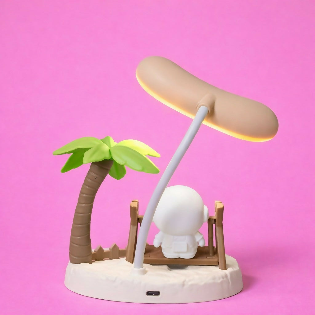Astronaut Swing Desk Lamp with 3 Modes LED Light for Kids