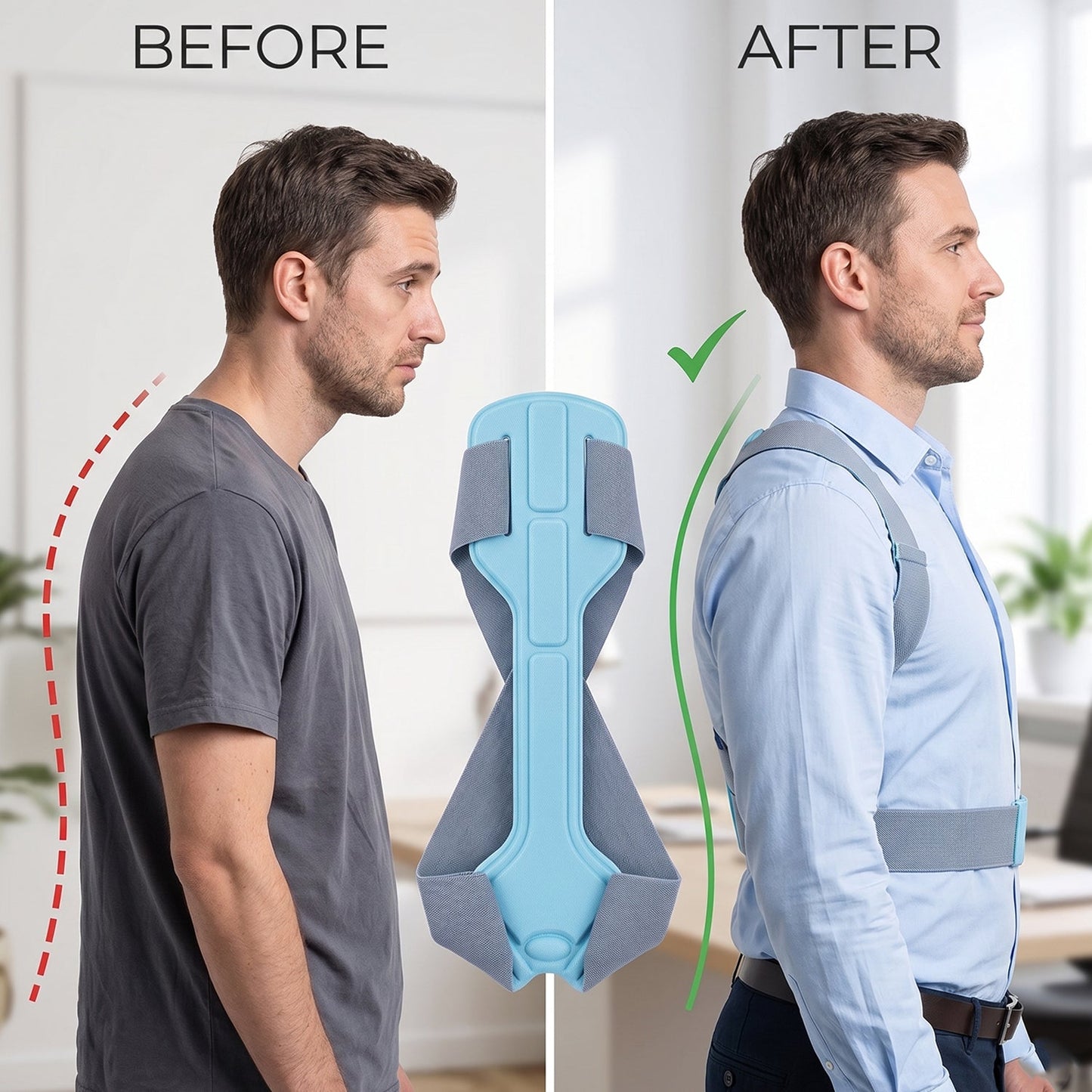 Upper Back Shoulder Spine Alignment Brace Belt for Daily Use