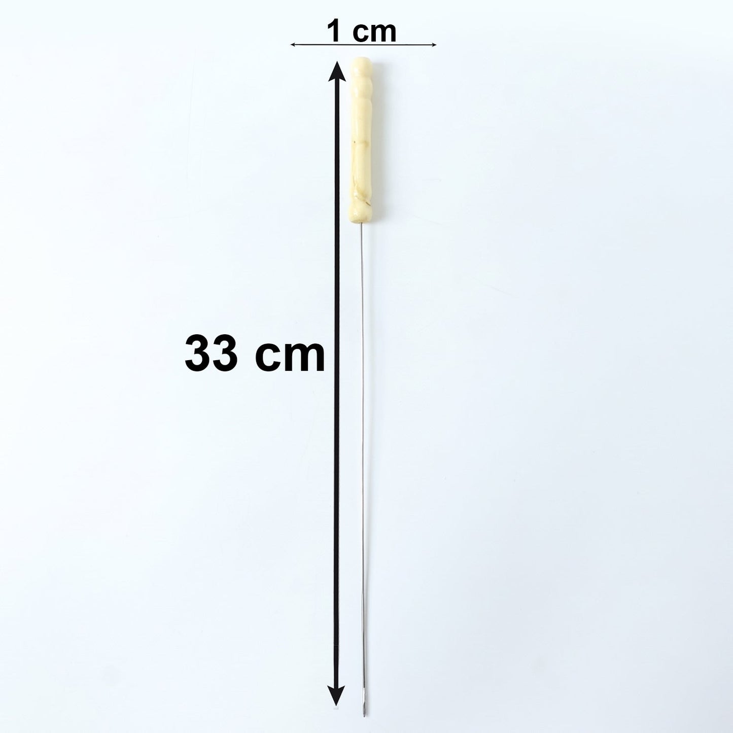 Stainless Steel BBQ Skewers with Wooden Handle (12 Pc)