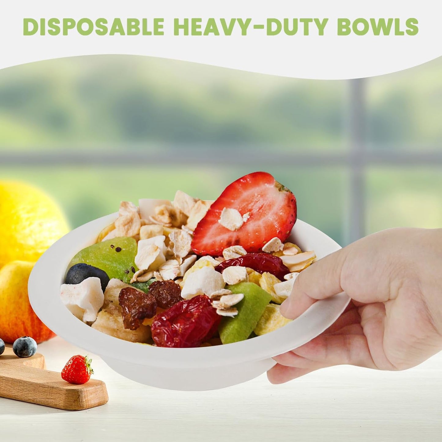 Vegnar Disposable Food Serving Bowl Set of 10 Pieces 360 ML Capacity