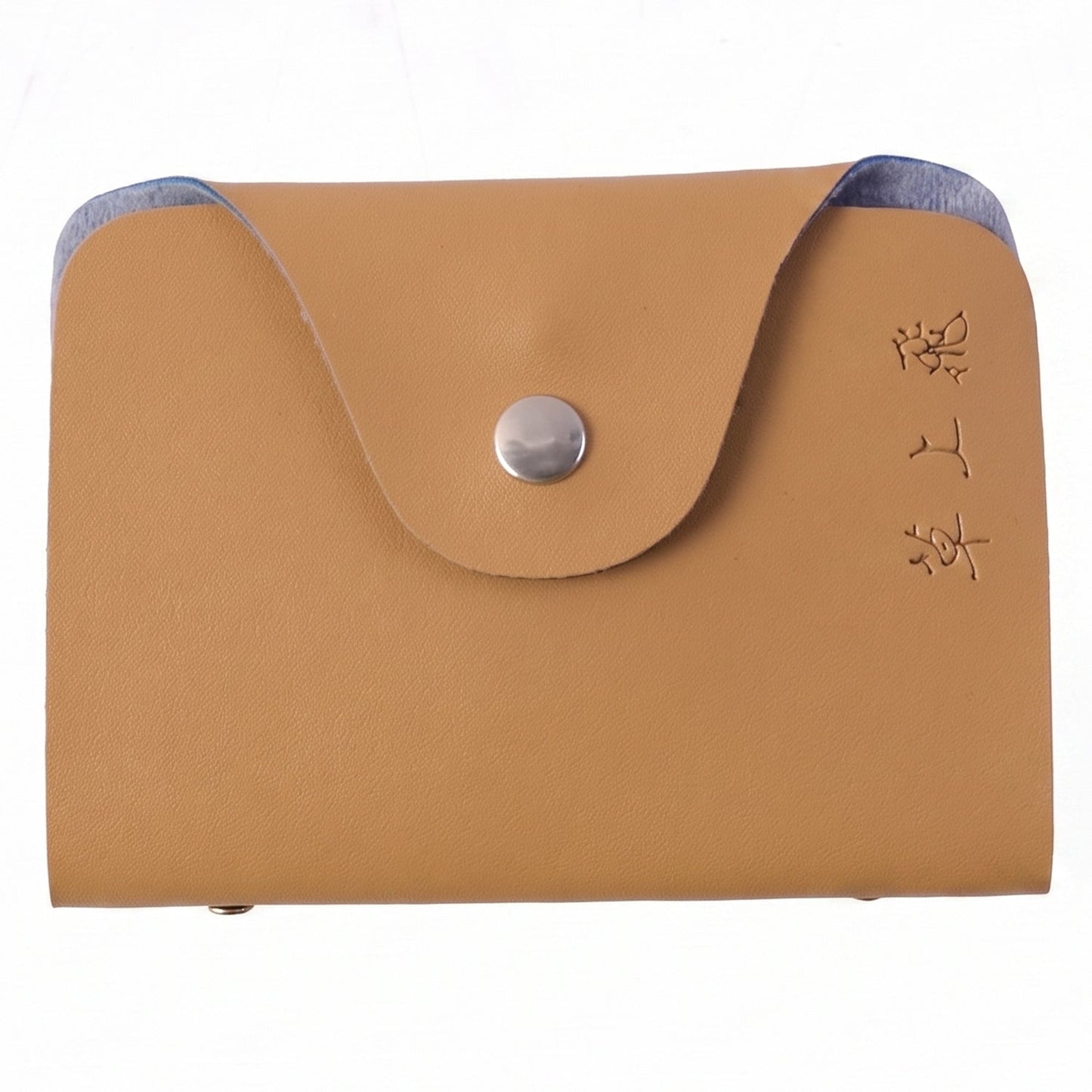 Premium Button Closure Card Holder Wallet with 10 Inner Leafes (1 Pc)