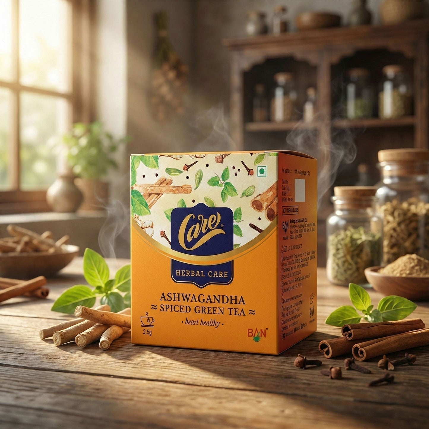 Ashwagandha Spiced Green Tea (25 Gm, 1 Set)