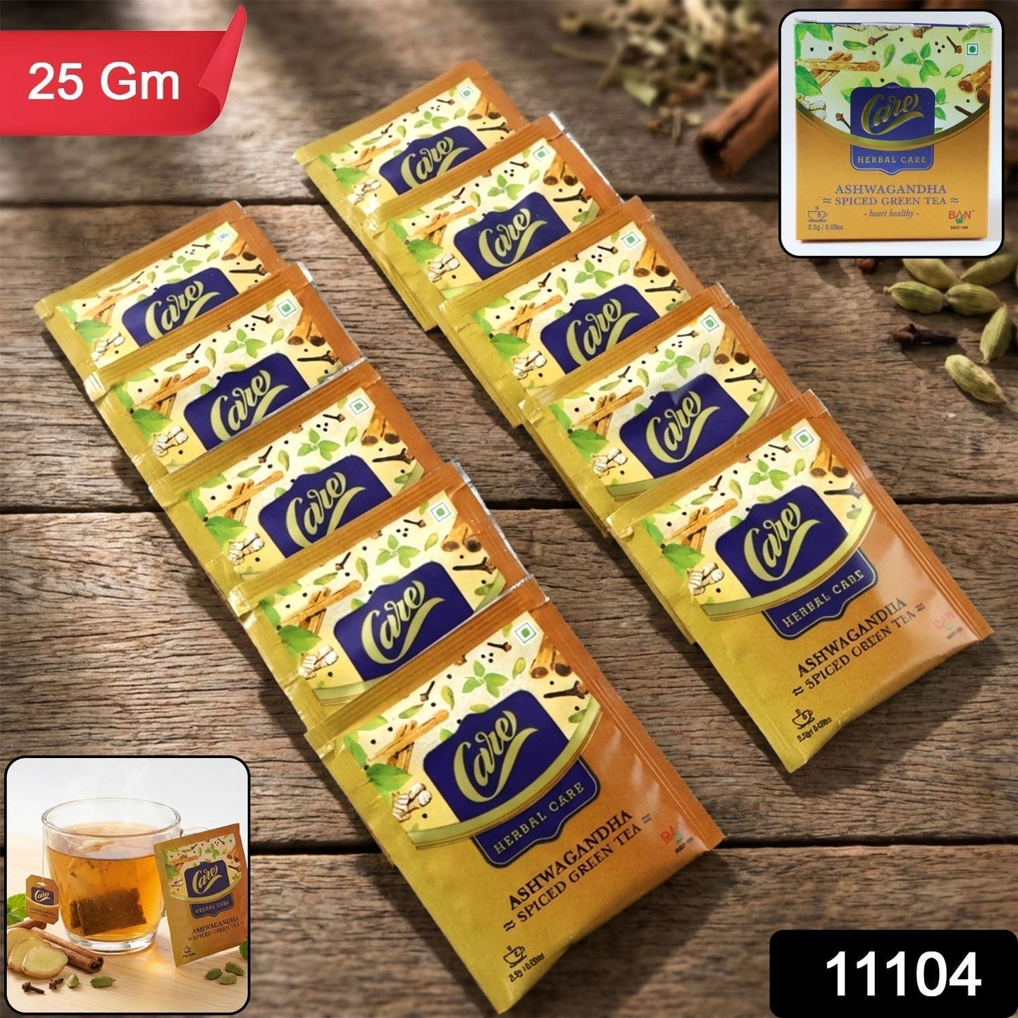 Ashwagandha Spiced Green Tea (25 Gm, 1 Set)